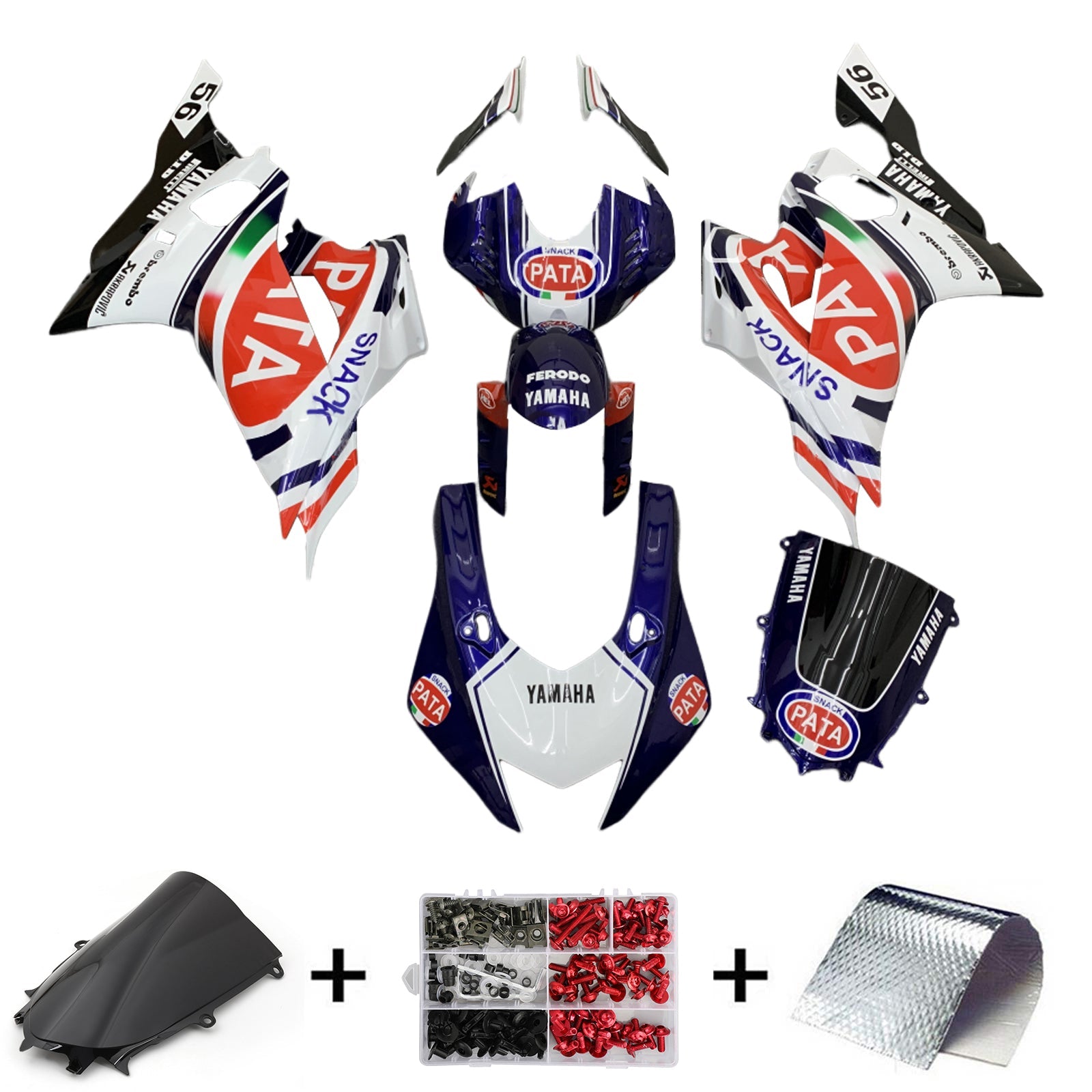 2017-2022 Yamaha YZF-R6 Kit de carenado Carrocería Plástico ABS