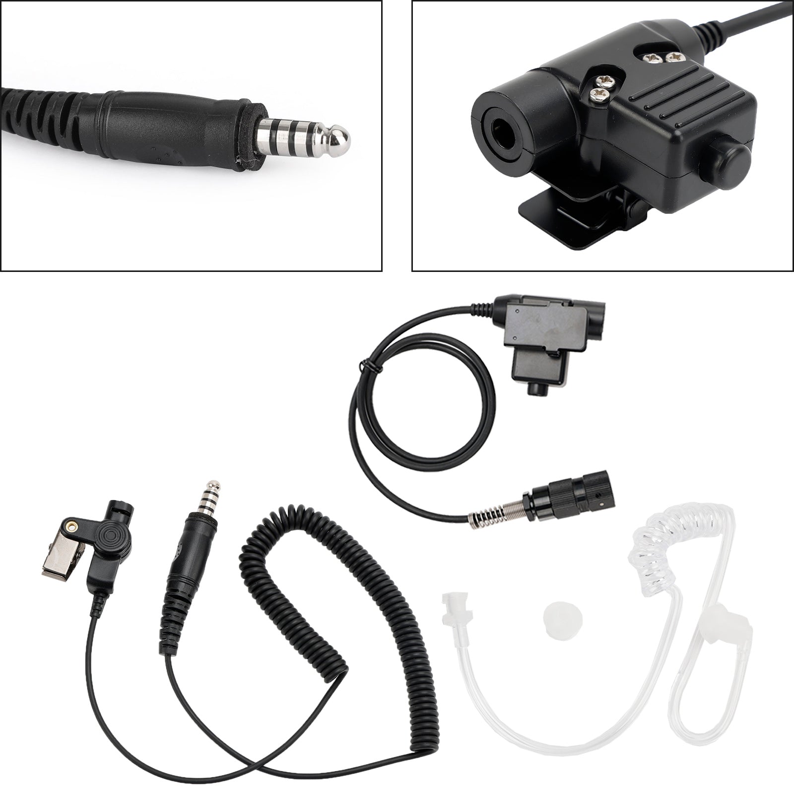 Voor AN/PRC148 PRC152 U329 6-Pin U94 PTT 7.1-A3 Enkele Transparante Buis Headset