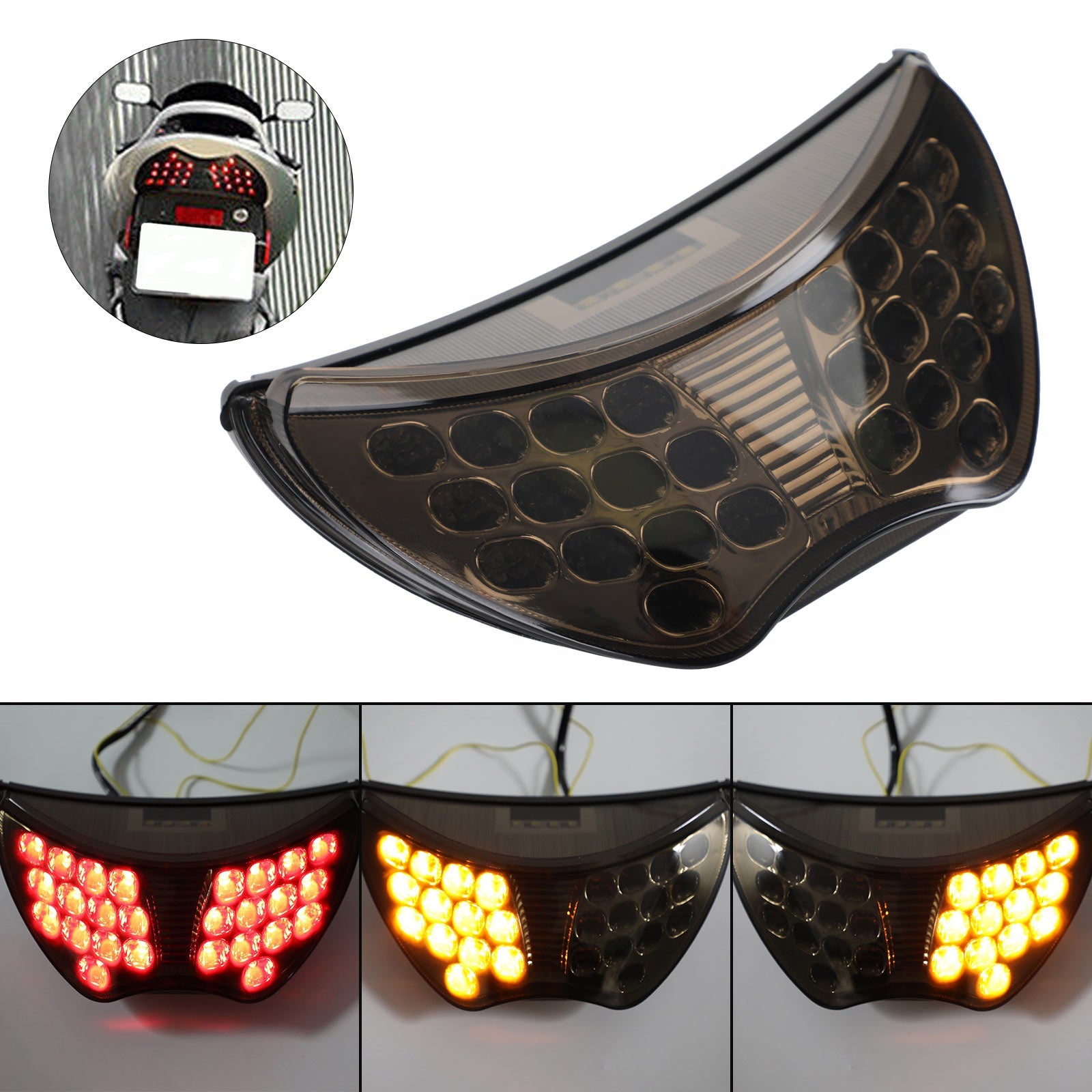 LED Richtingaanwijzers Staart Remlicht Voor Honda CBR600F/F4/F4i 2004 2005 2006 Generiek