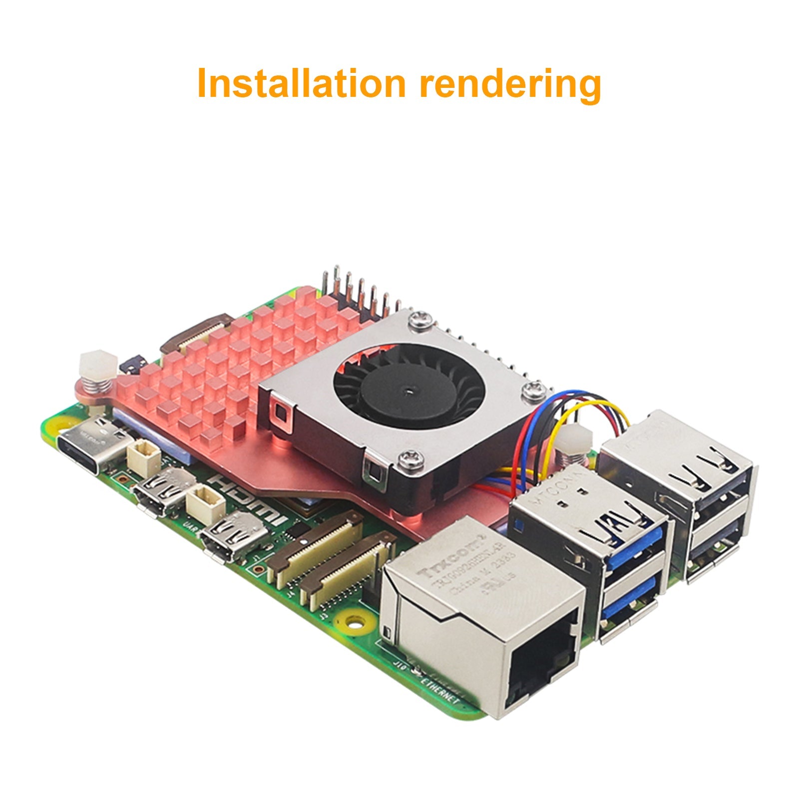 5e ventilatorradiator Raspberry pi5 Zuiver koper Materiaal Koellichaam Blower Koelventilator