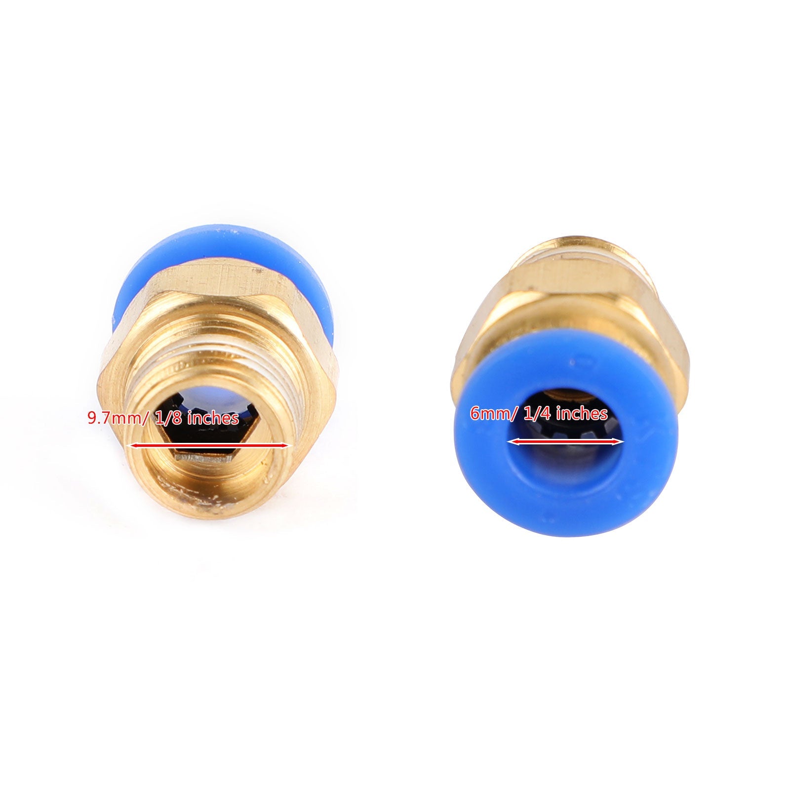 Male Straight Push In To Connect Air Fitting Tube OD 4/6mm x NPT 1/4 1/8"