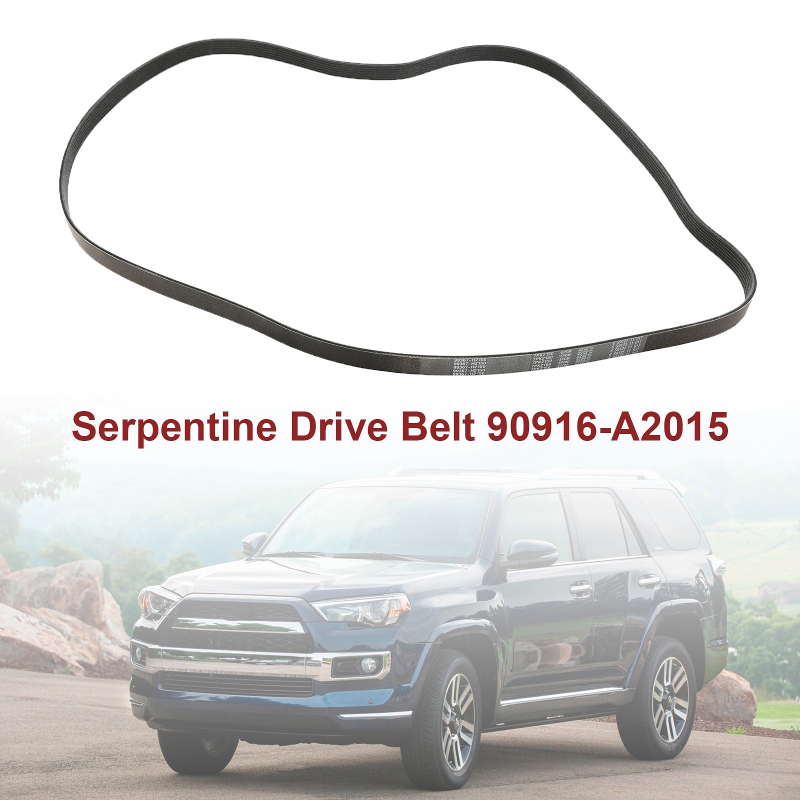 Engine Serpentine V-Belt 90916-A2015 For Toyota 4Runner FJ Cruiser Tundra 4.0L