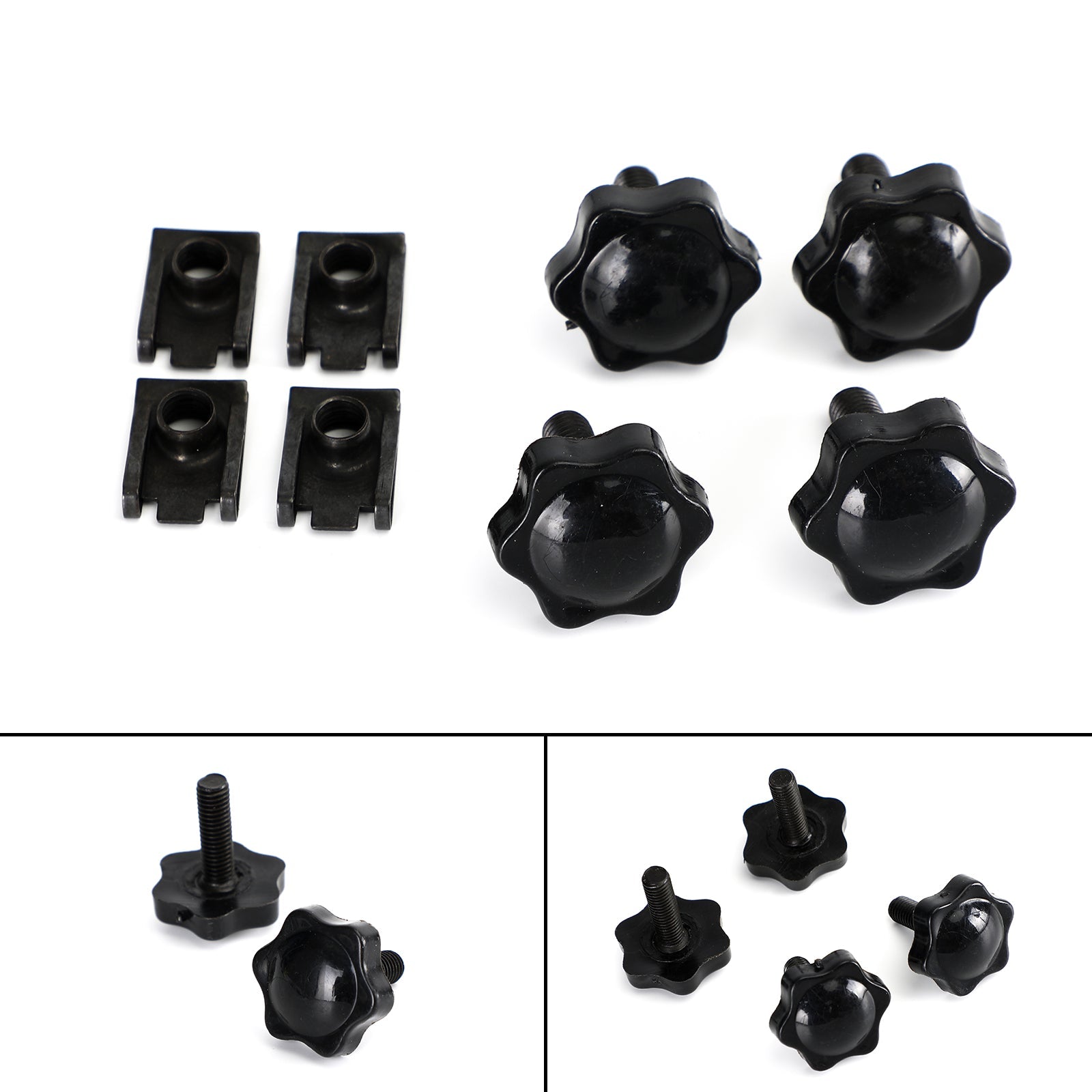 Saddlebag Lever Lock Bolts & Nuts Set Black Fits For Glide King Touring 96-19