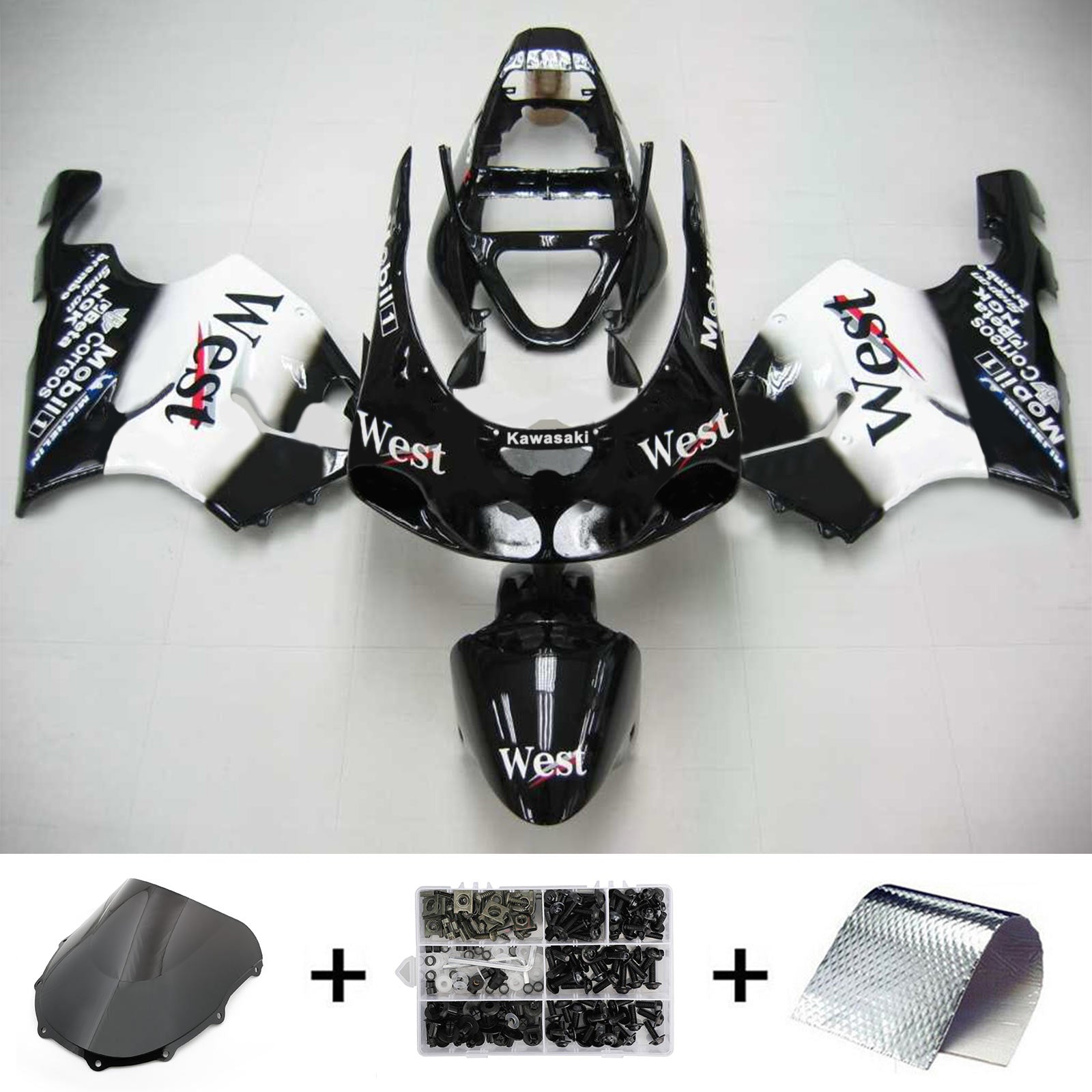 1996-2003 Kawasaki ZX7R Injection Fairing Kit Bodywork Plastic ABS