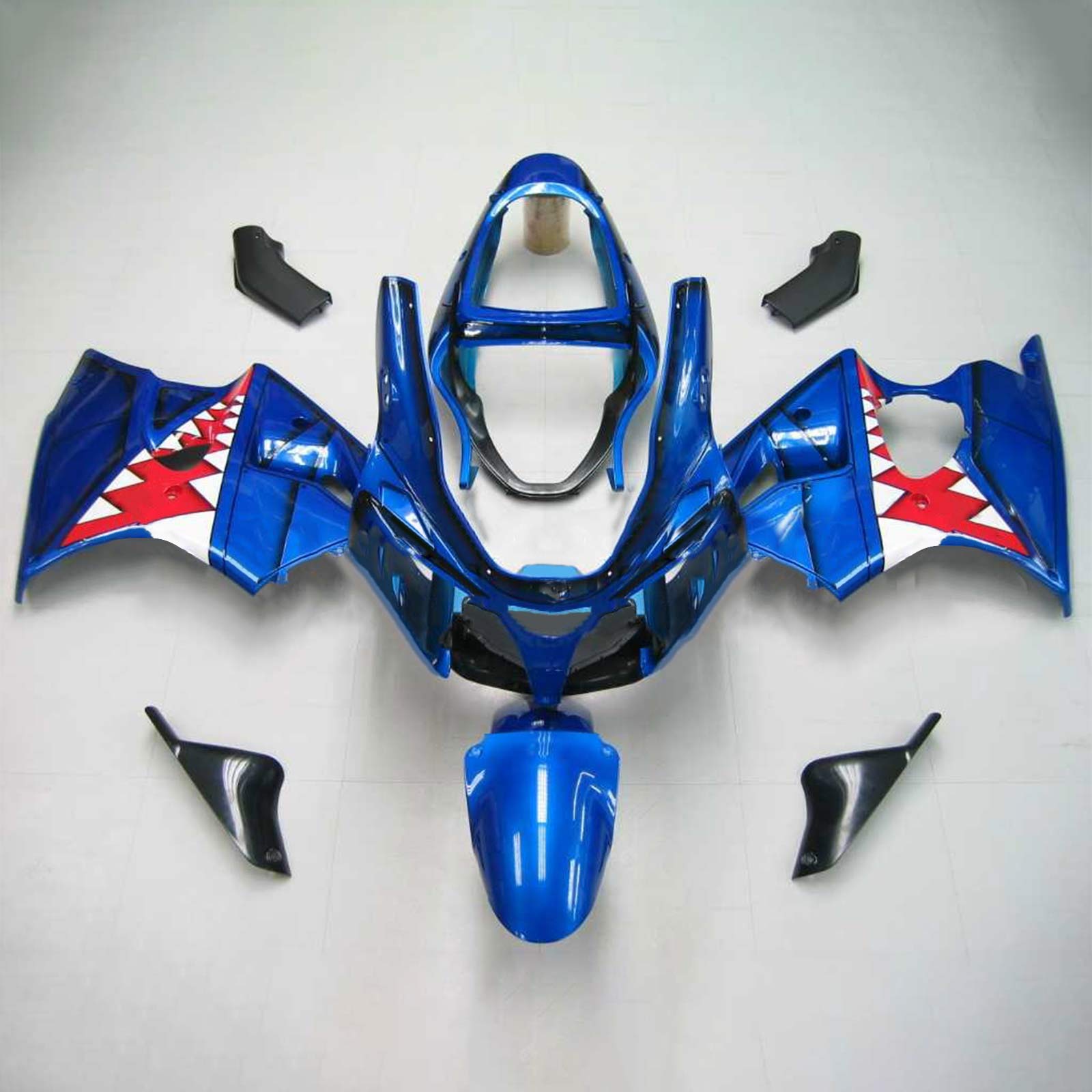 2000-2002 Kawasaki Zx6R Fairing Blue Shark Kit