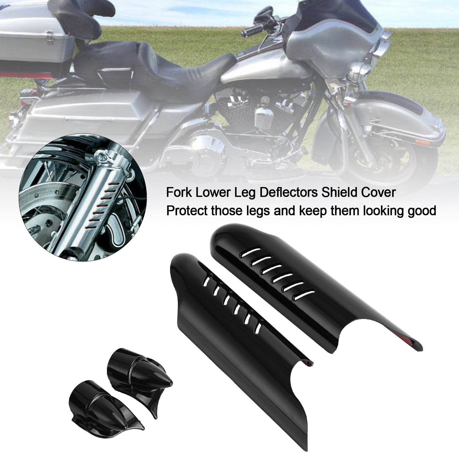 Vorkonderbeendeflectors Schildafdekking voor Touring Electra Glide FLHT 2000-2013 Generiek