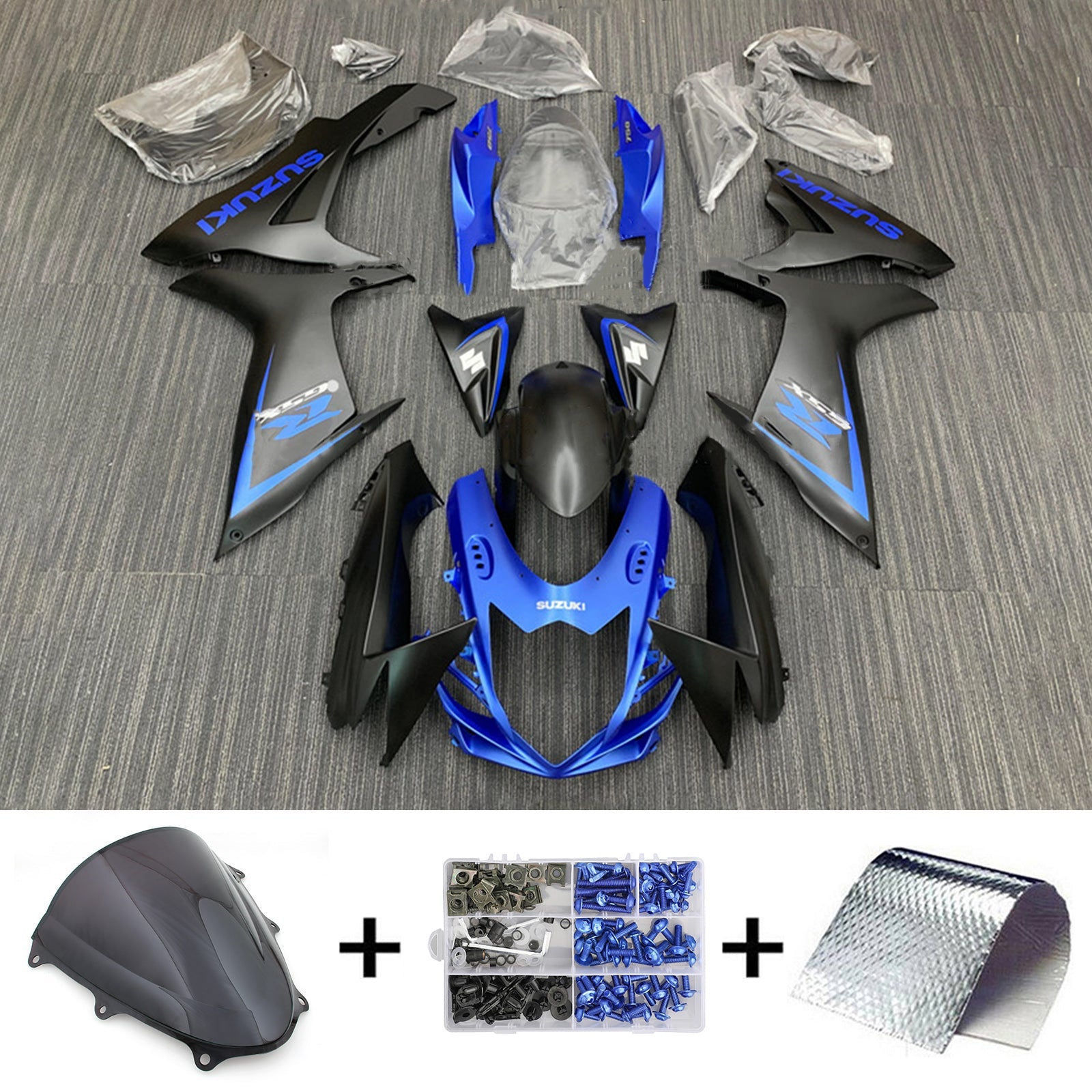 2011-2024 Suzuki GSXR 600/750 K11 Kit de carénage d'injection Amotopart carrosserie plastique ABS #101