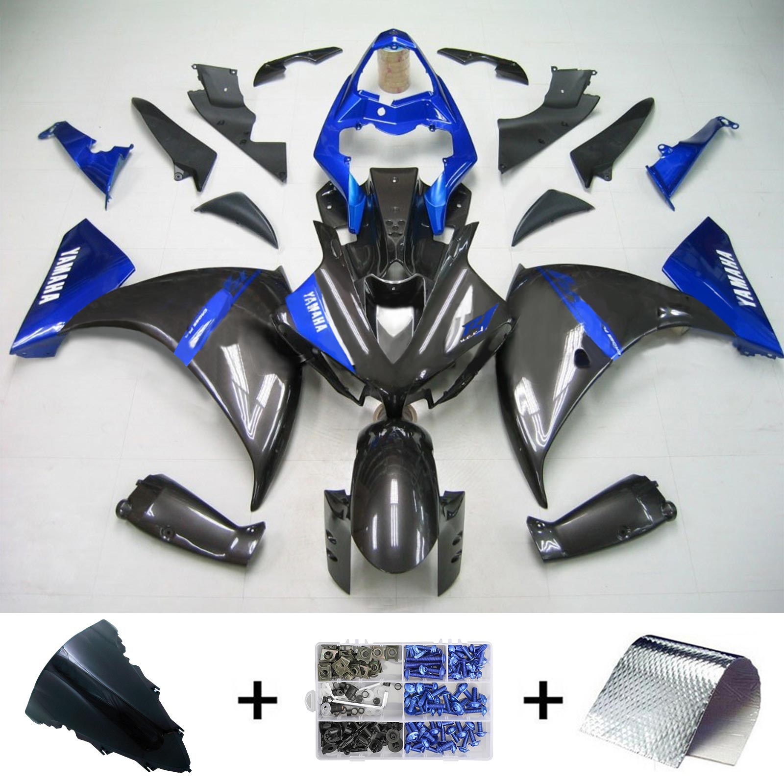 2009-2011 Yamaha YZF 1000 R1 Amotopart Kit de carénage d'injection carrosserie plastique ABS #115