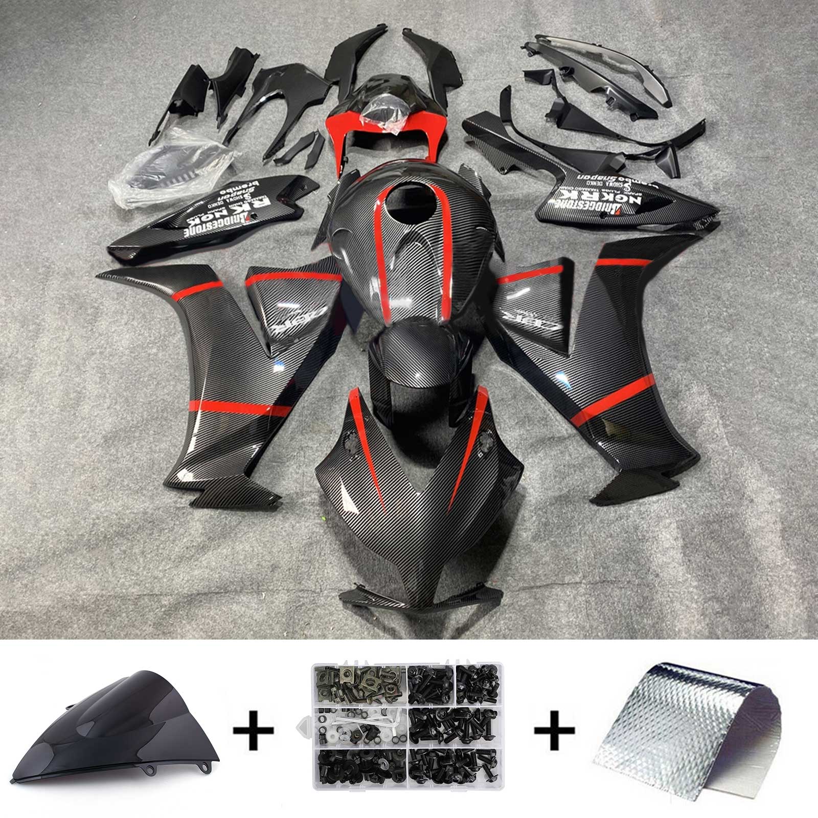 Kit de carénage d'injection Honda CBR1000RR 2012-2016, carrosserie en plastique ABS #176