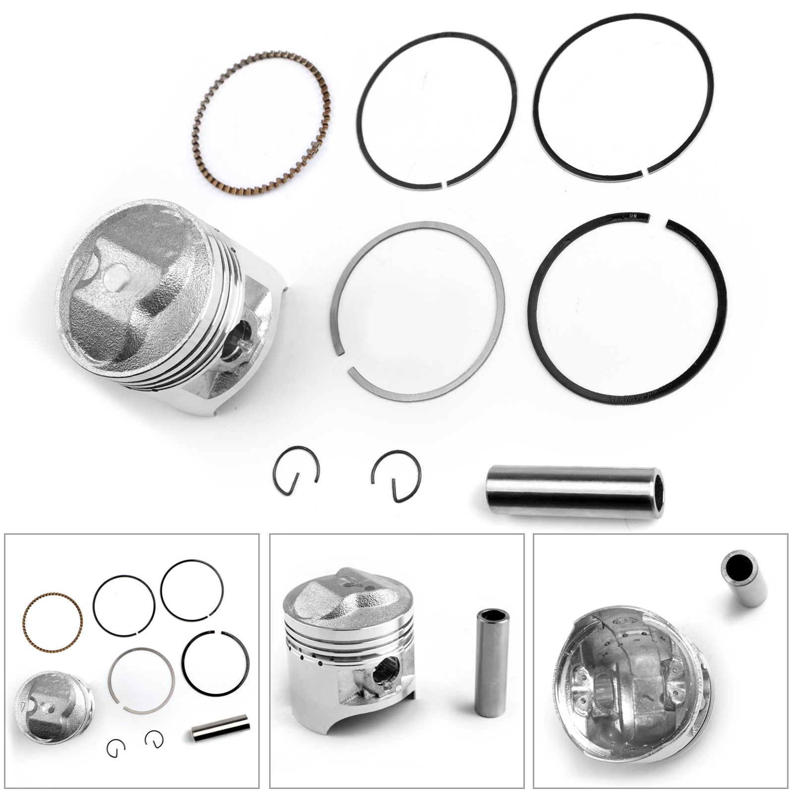 +0.50MM Piston Kit - Bore Size ?57.50mm Fits GS125 DF/DR/GN/TU/GZ/GN 125 82-17