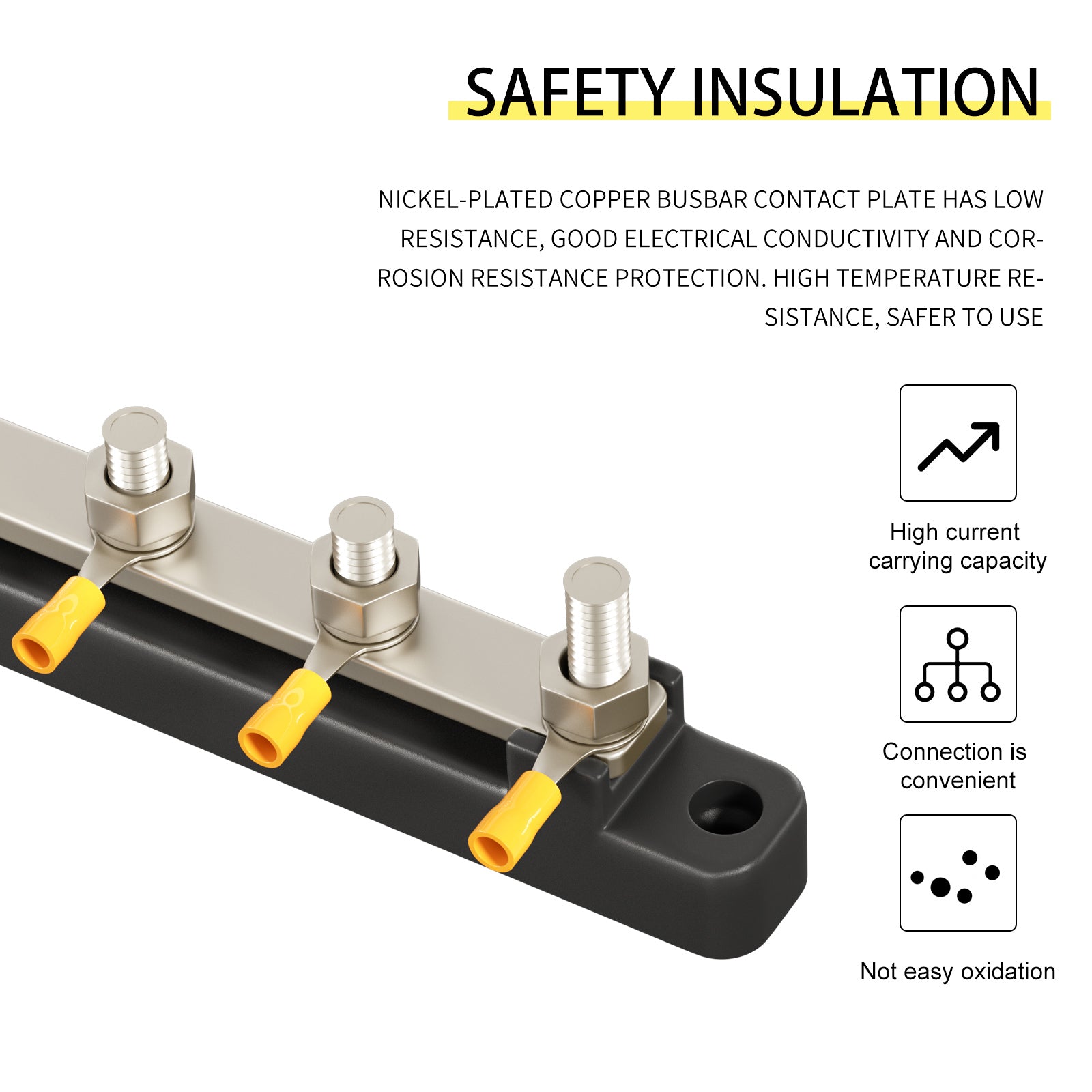 2/4/6/12 Way Dual-row Car Bus Bar Block with Dust Cover Distribution Terminal