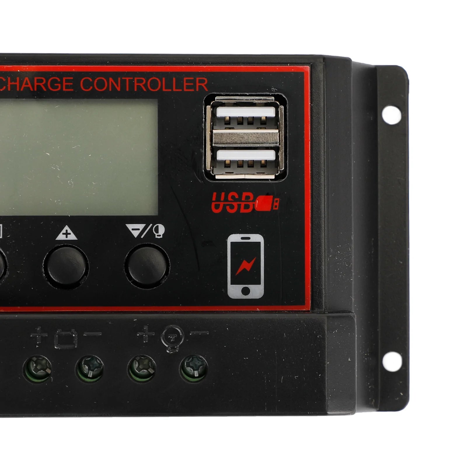 10A/20A/30A Zonnepaneelregelaar Laadregelaar PWM LCD Dual USB 12V/24V