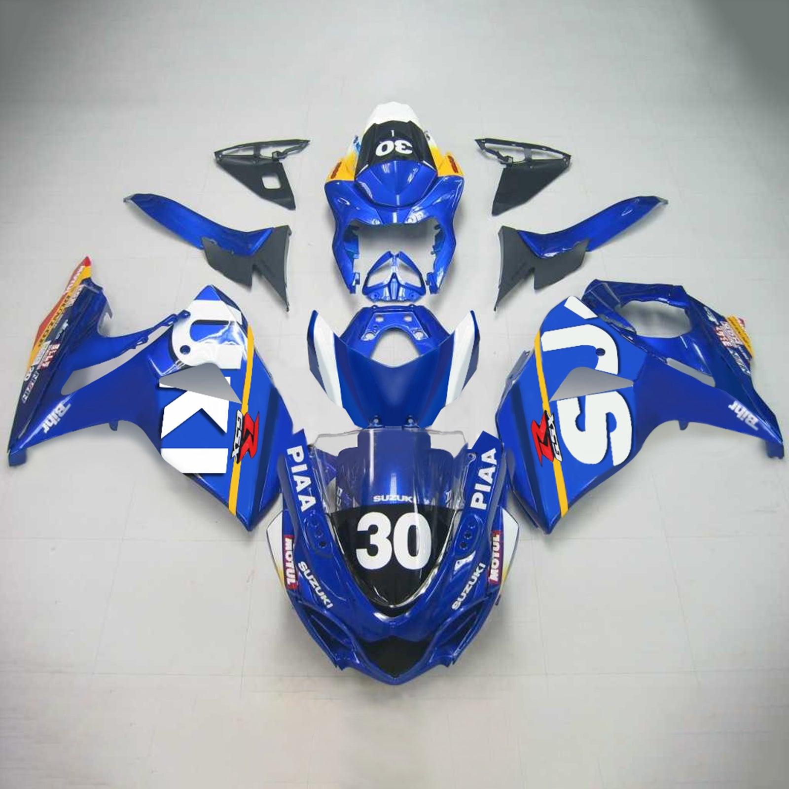 2009-2016 Suzuki GSXR1000 K9 Amotopart Injection Fairing Kit Bodywork Plastic ABS #117