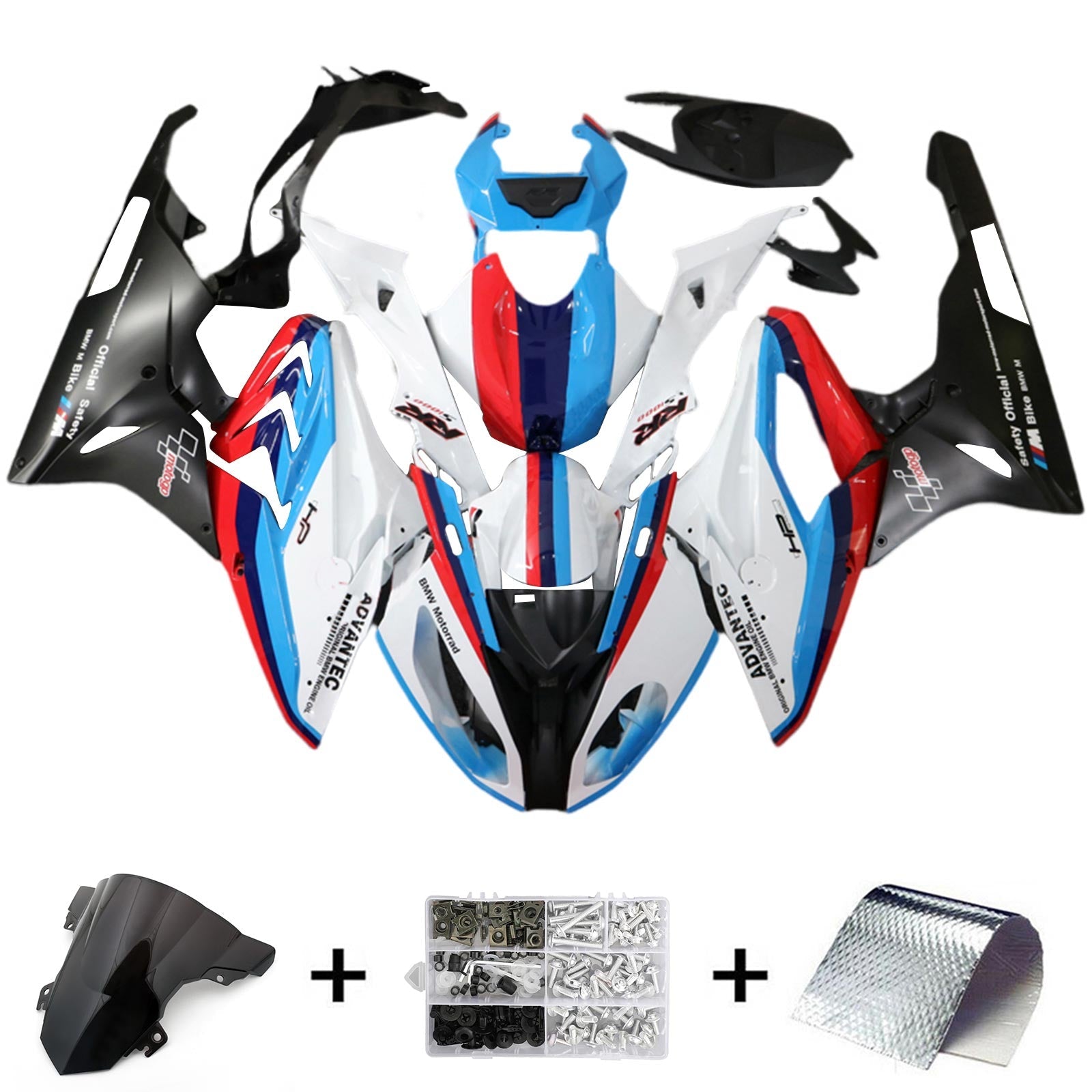 2015-2016 BMW S1000RR Kit Carénage Carrosserie Plastique ABS