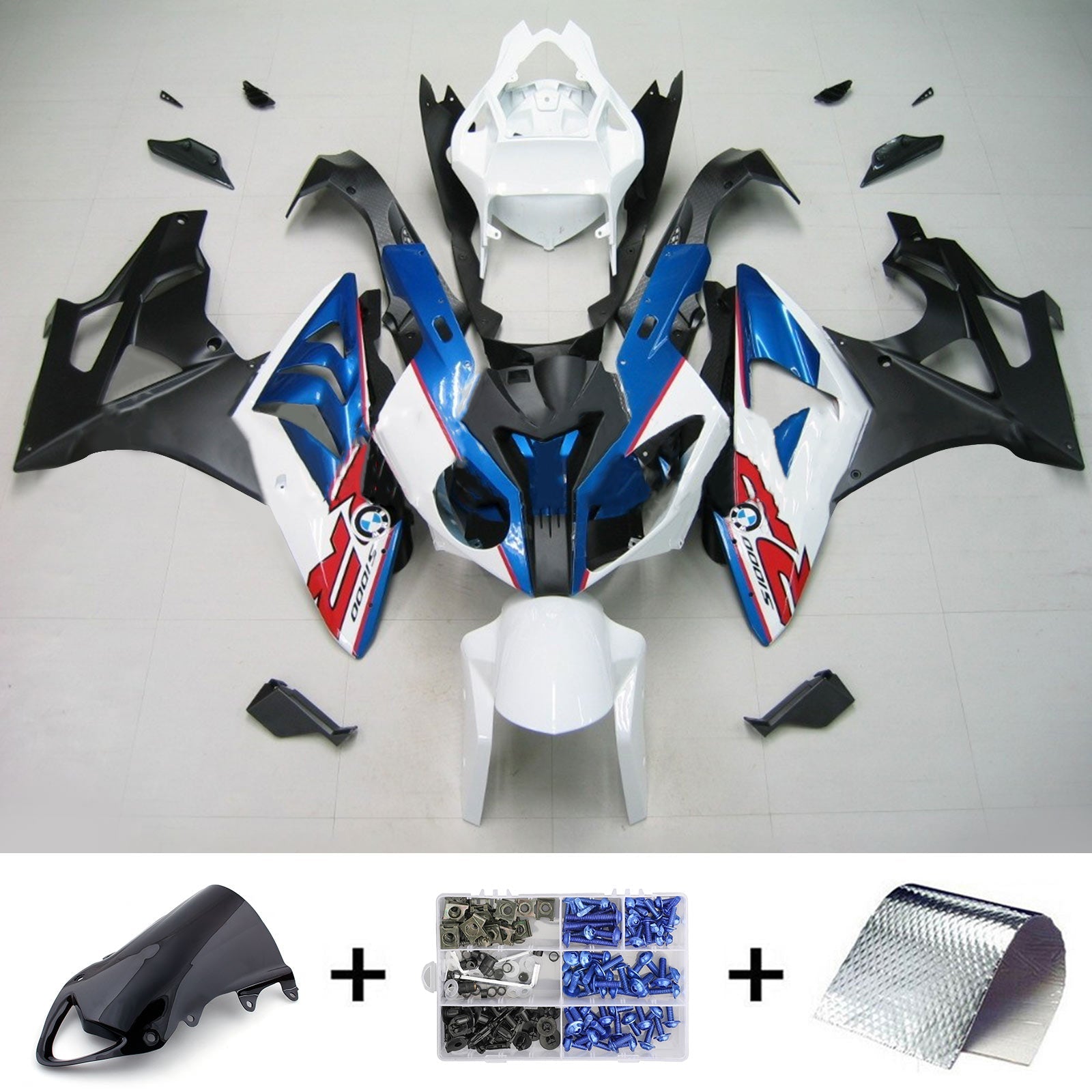 2009-2014 BMW S1000RR Fairing Kit Karosseri Plast ABS Generisk