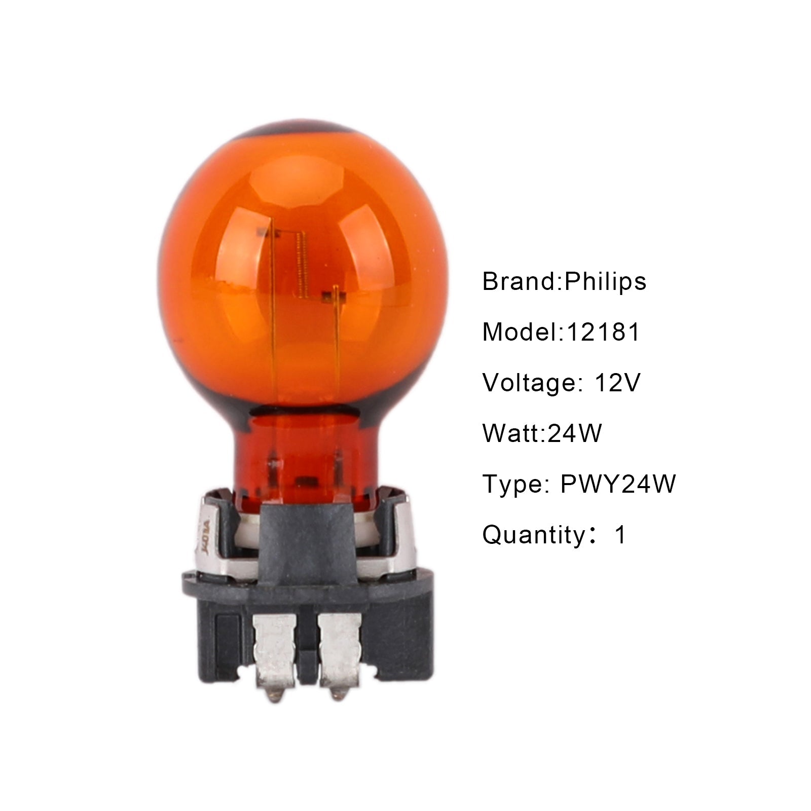 For Philips 12181NA PWY24W Amber Front Turn Signal Light Bulb for Audi A4L High Quality and Affordable Replacement