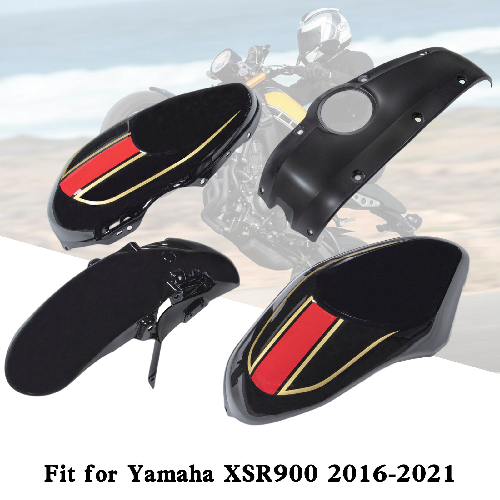 Kit de carénage de carrosserie en plastique ABS d'injection Yamaha XSR900 2016-2021 001#