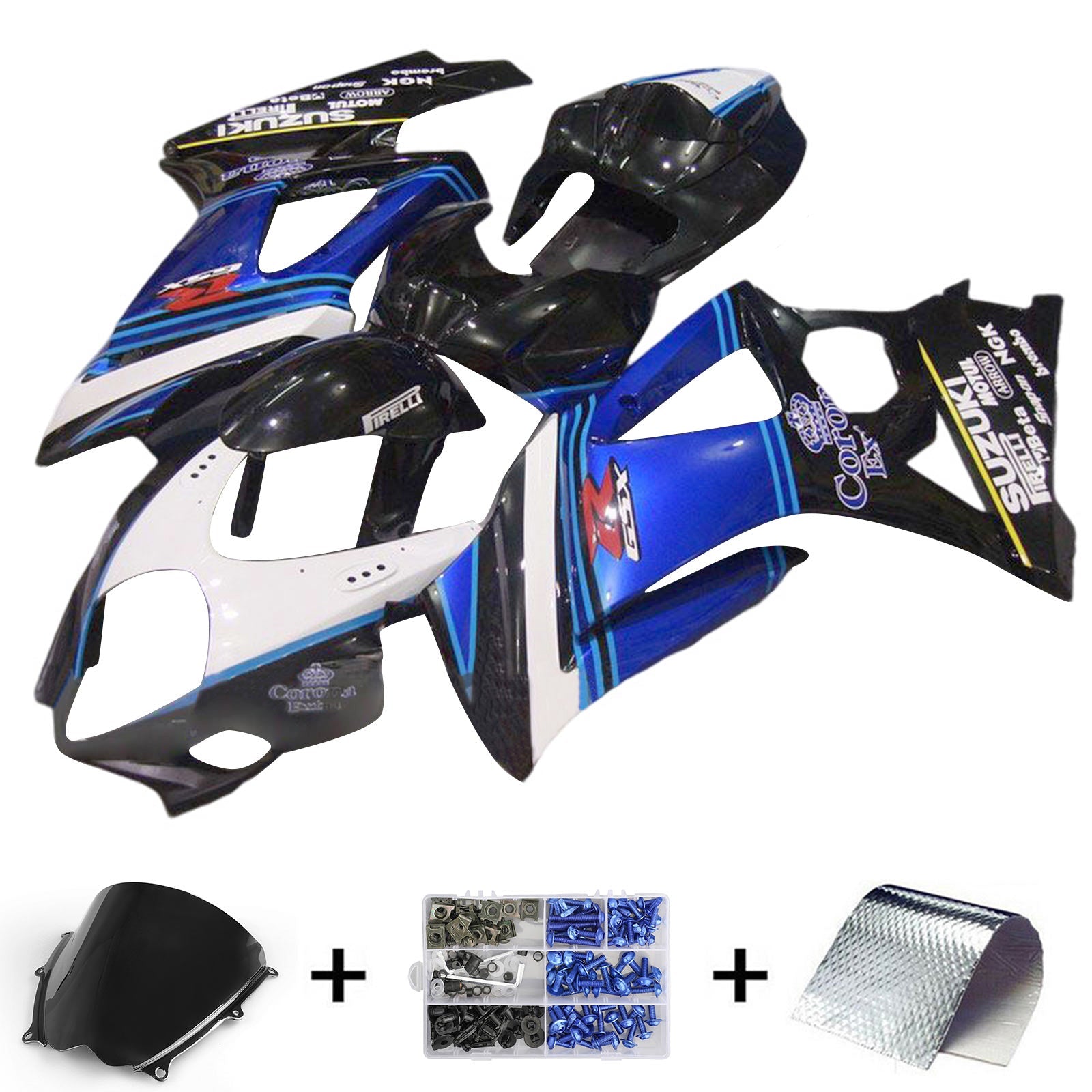 2007-2008 Suzuki GSXR1000 K7 Kit de carénage carrosserie plastique ABS