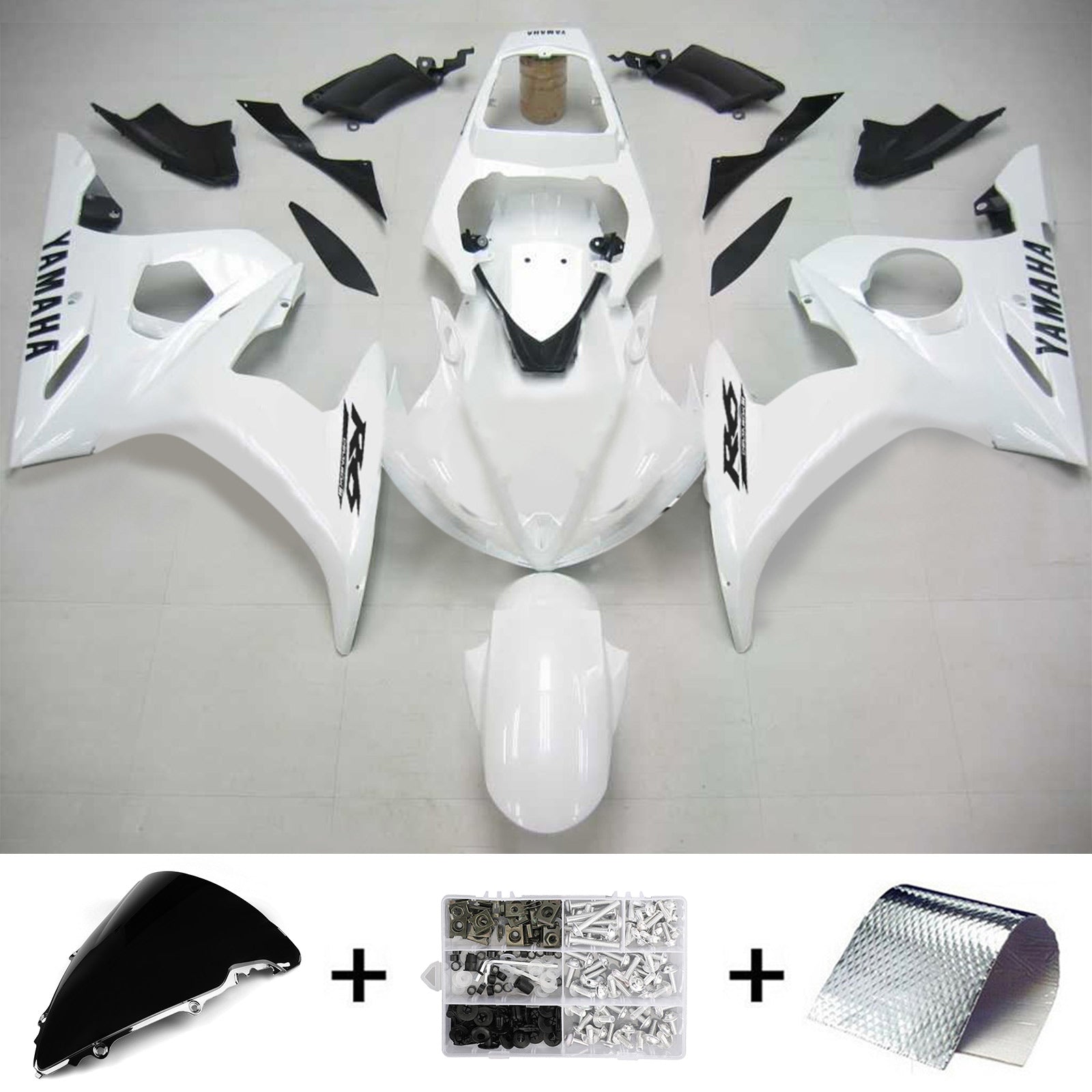 2003-2004 Yamaha YZF 600 R6 2006-2009 R6S Amotopart Injection Fairing Kit Karosseri Plast ABS #103