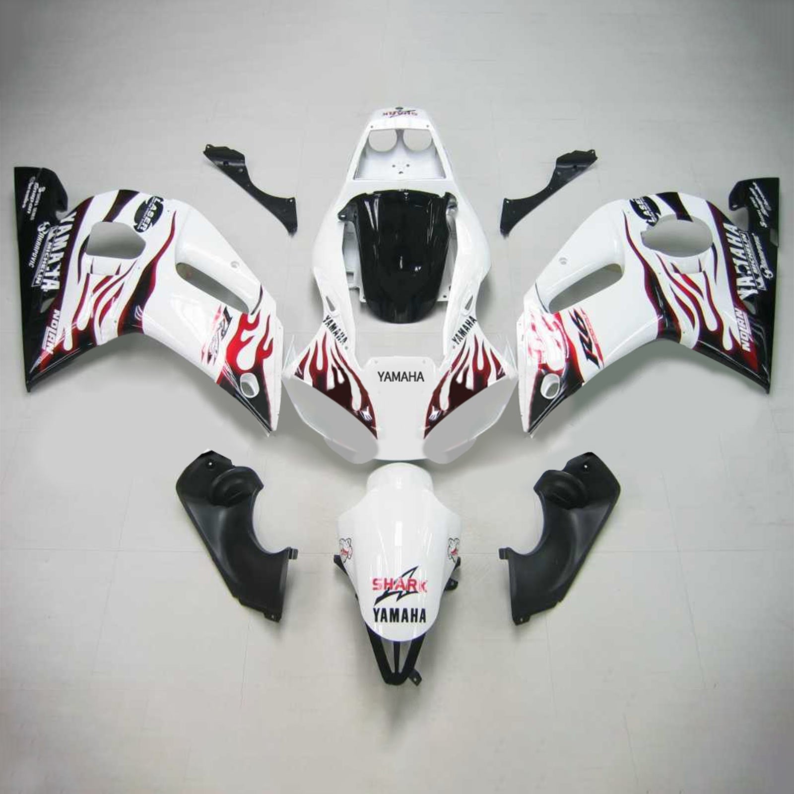 1998-2002 Yamaha YZF 600 R6 Kit de carénage d'injection carrosserie plastique ABS #109