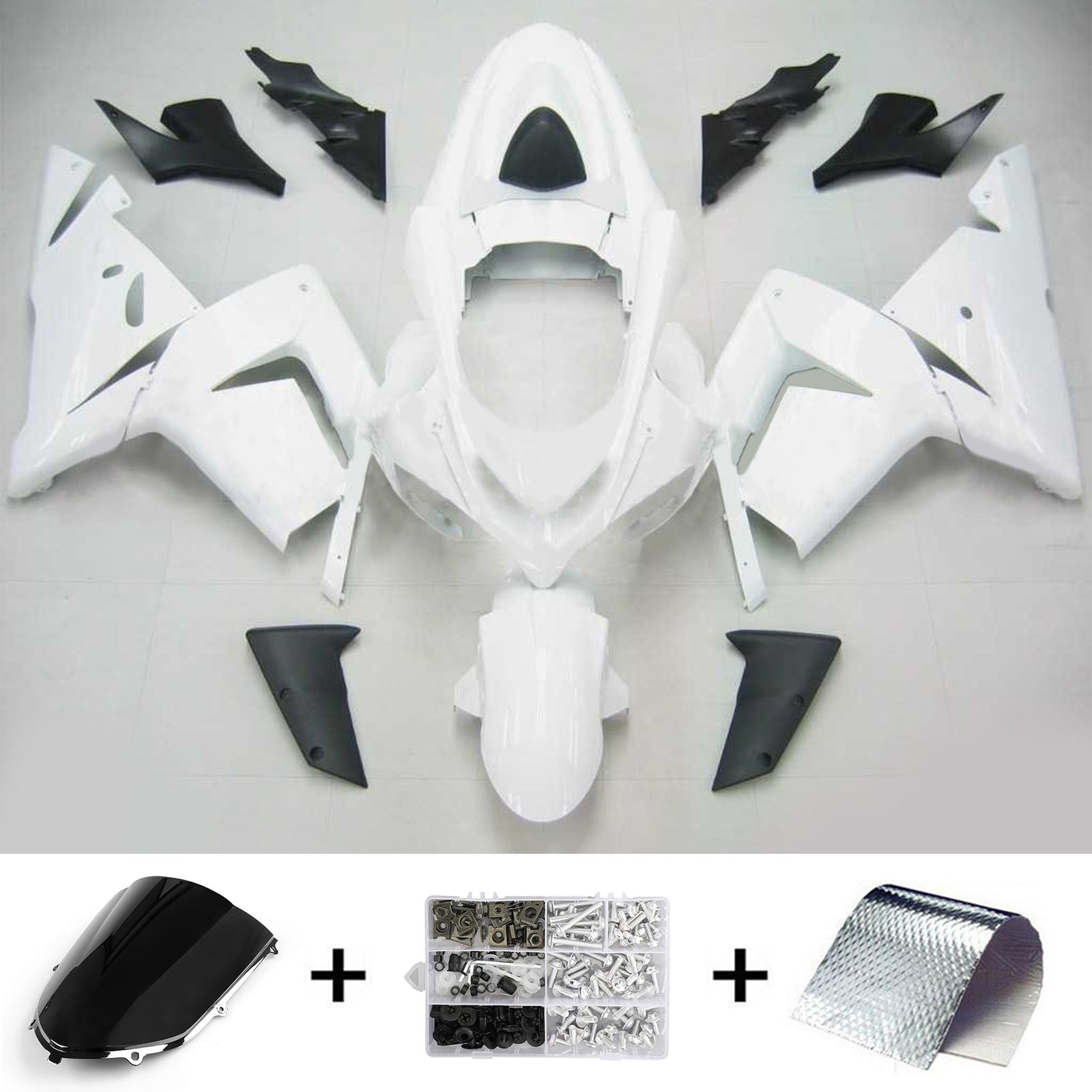 2004-2005 Kawasaki ZX10R Amotopart Injection Fairing Kit Bodywork Plastic ABS #128