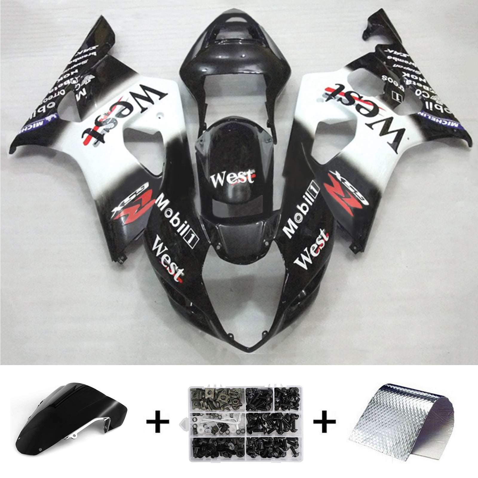 2003-2004 Suzuki GSXR1000 K3 Injection Fairing Kit Karosseri Plast ABS