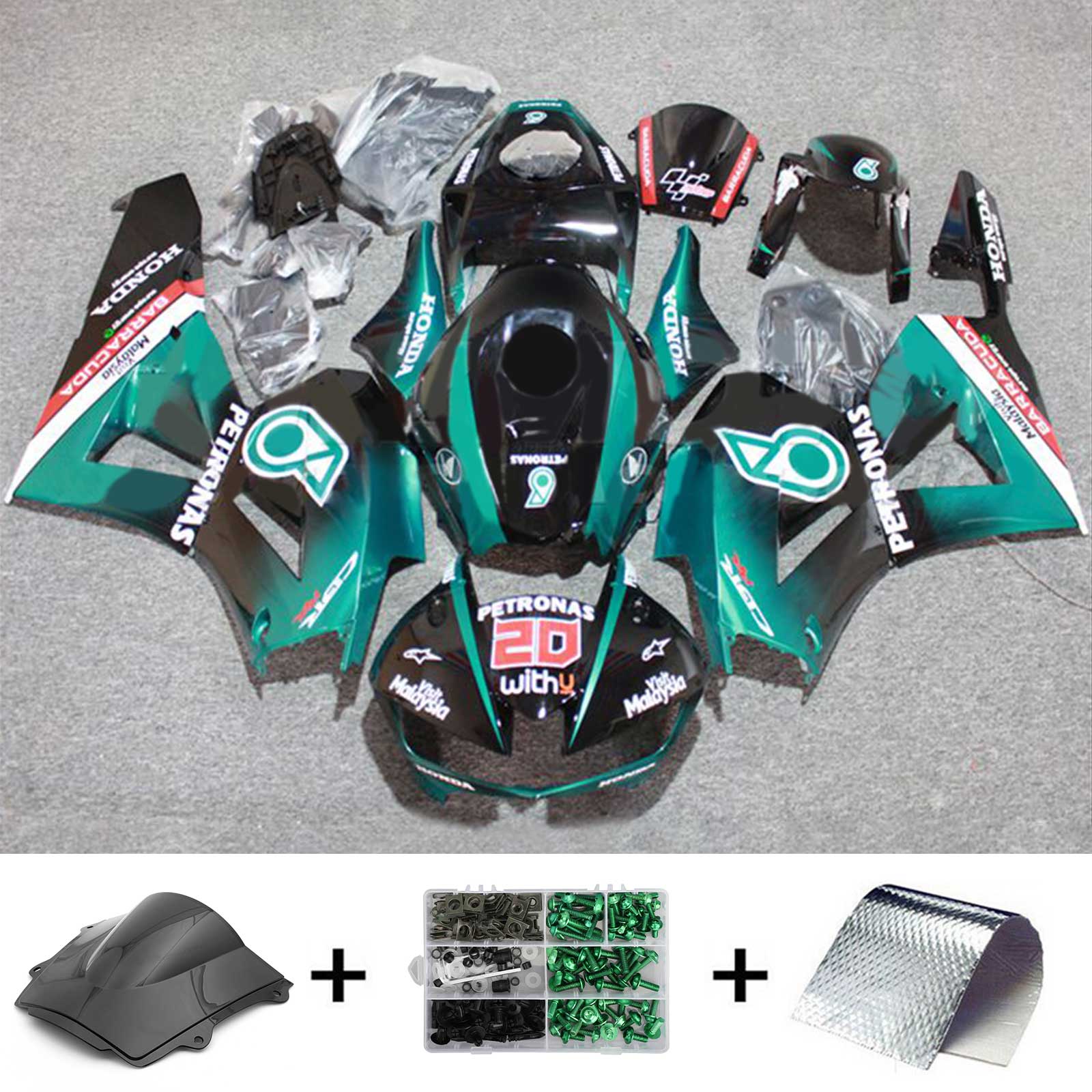 2013-2023 Honda CBR600RR F5 Kit de carénage d'injection carrosserie plastique ABS #101