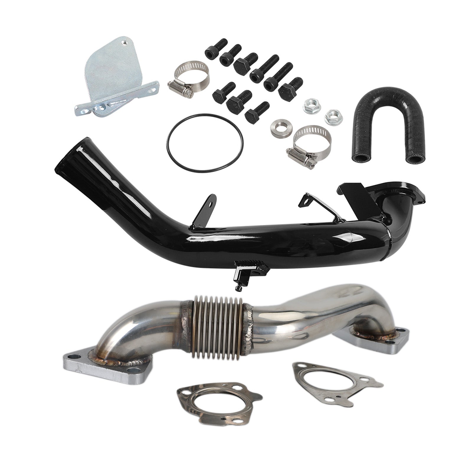 2007.5-2010 Chevrolet Silverado 2500 HD 3500 HD 6.6L V8 DIESEL Turbocharged EGR Delete Kit & Passenger Up-Pipe & Intake Tube