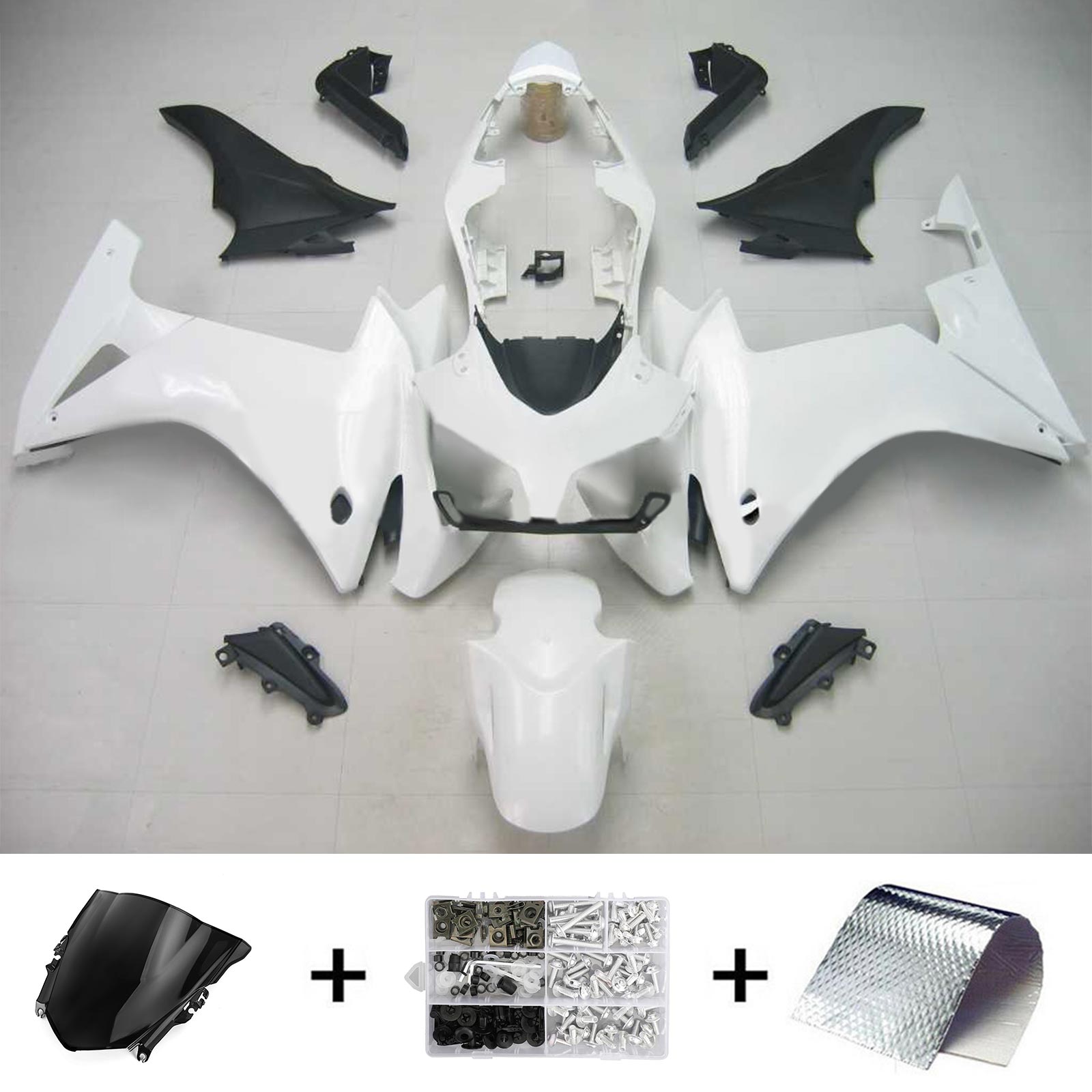 2013-2015 Honda CBR500R Kit de carénage d'injection Amotopart Carrosserie Plastique ABS # 101