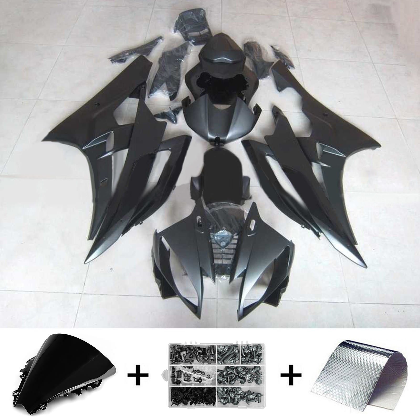 2006-2007 Yamaha YZF 600 R6 Injection Fairing Kit Bodywork Plastic ABS #102