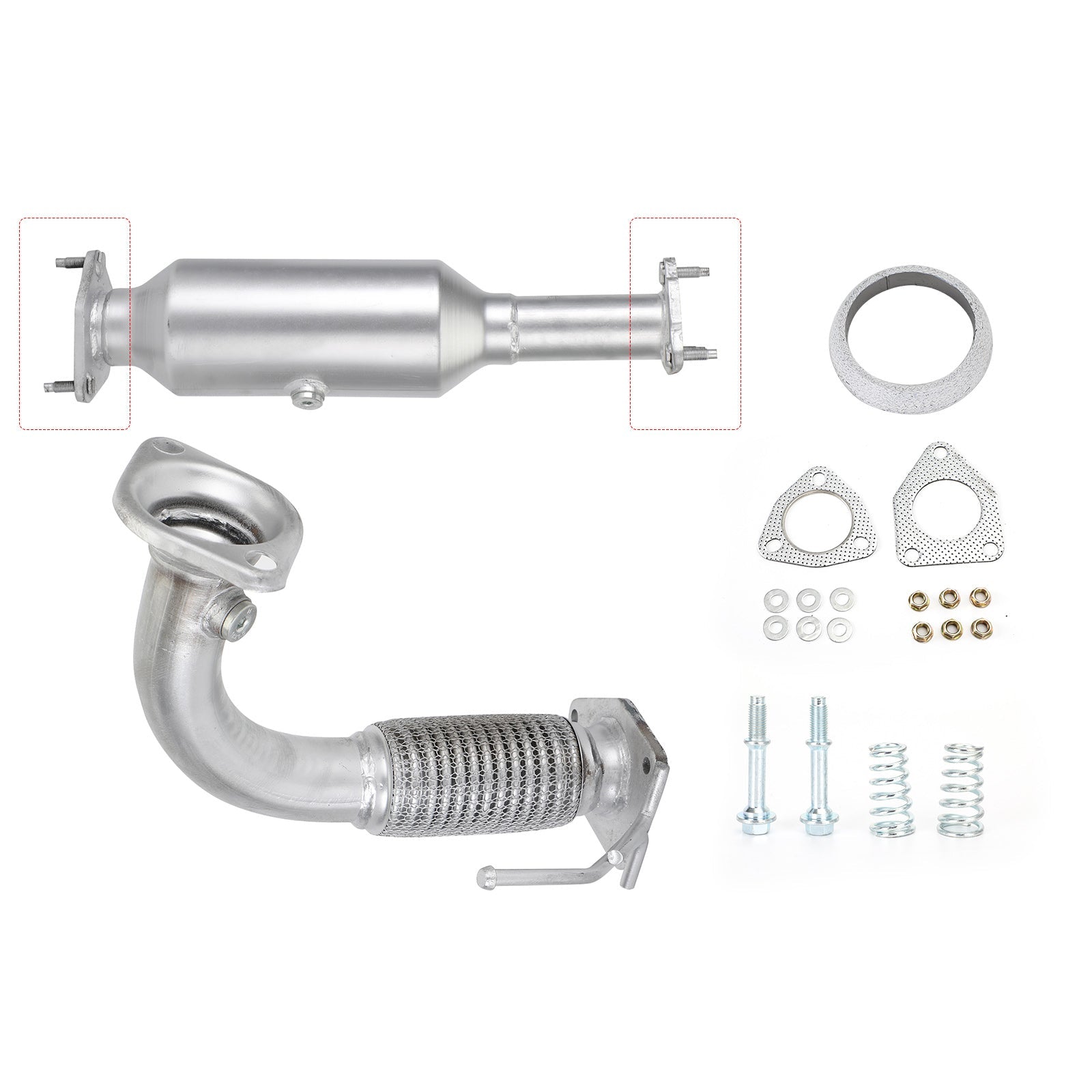 2003-2007 Honda Accord 2.4L uitlaat voorzijde flexibele pijp en katalysator algemeen