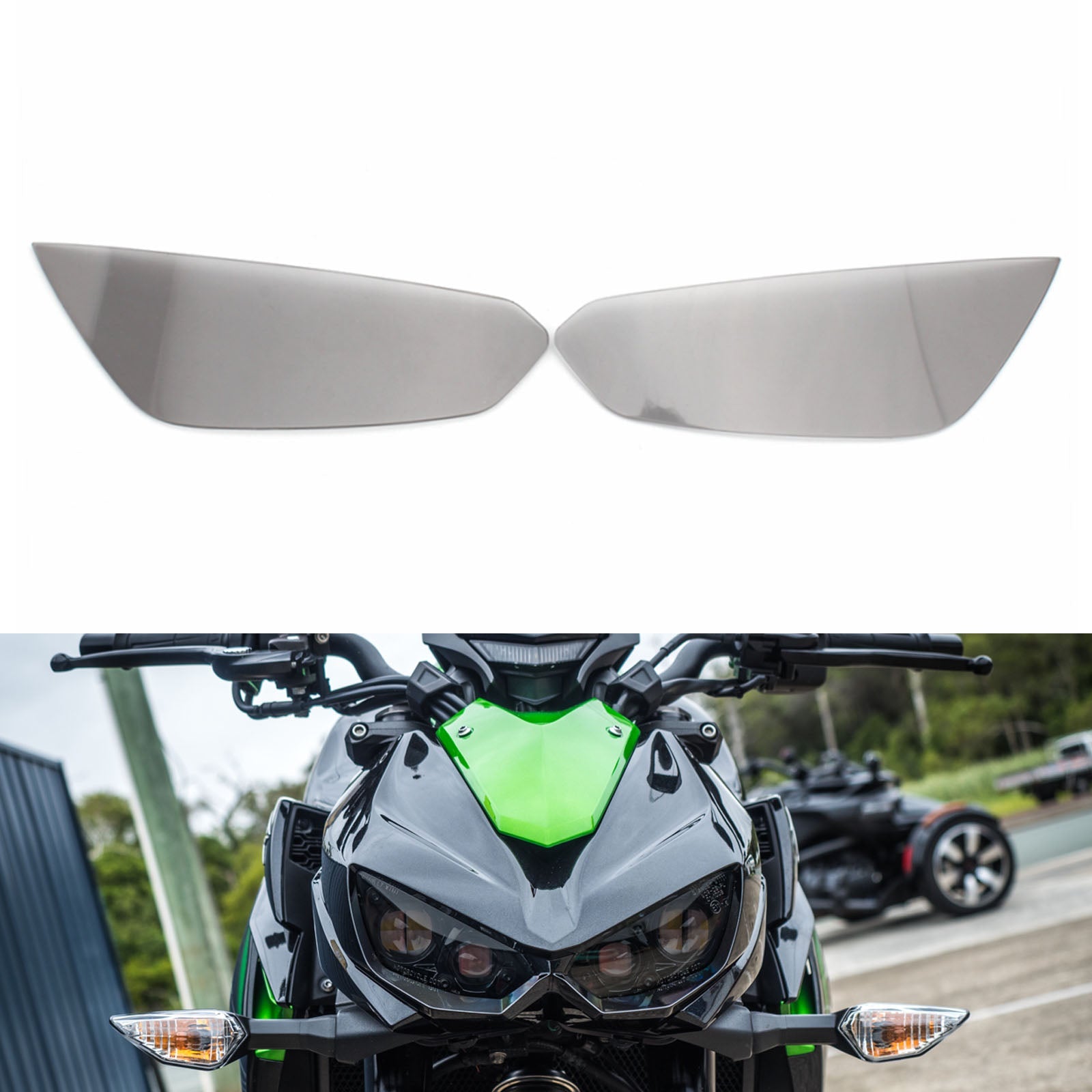 Koplamp Lens Guard Protector Fit Voor Kawasaki Z1000 Z1000R 14-21 Rook Generiek