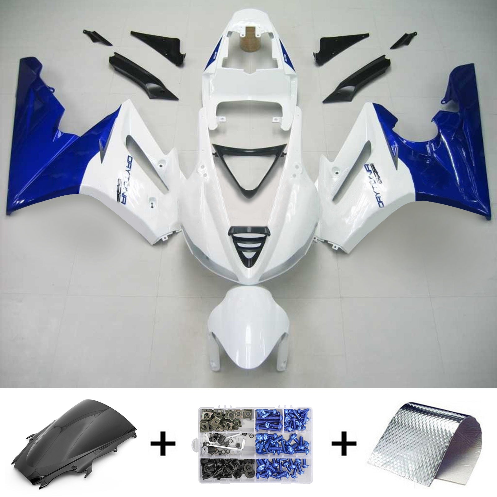 2009-2012 Triumph Daytona 675 Kit de carénage d'injection carrosserie plastique ABS #101