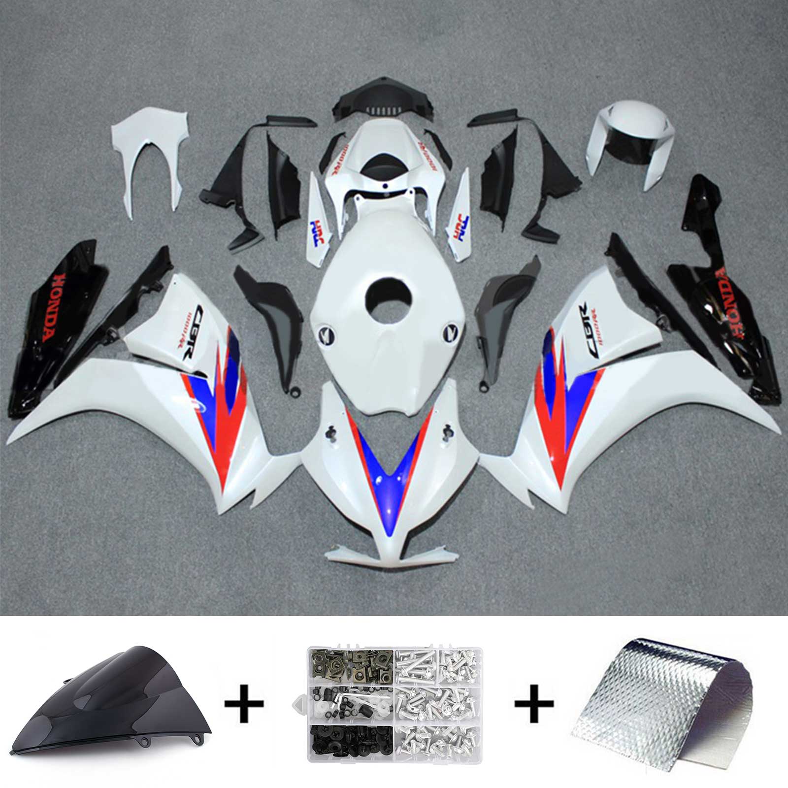 Kit de carénage d'injection Honda CBR1000RR 2012-2016, carrosserie en plastique ABS #163