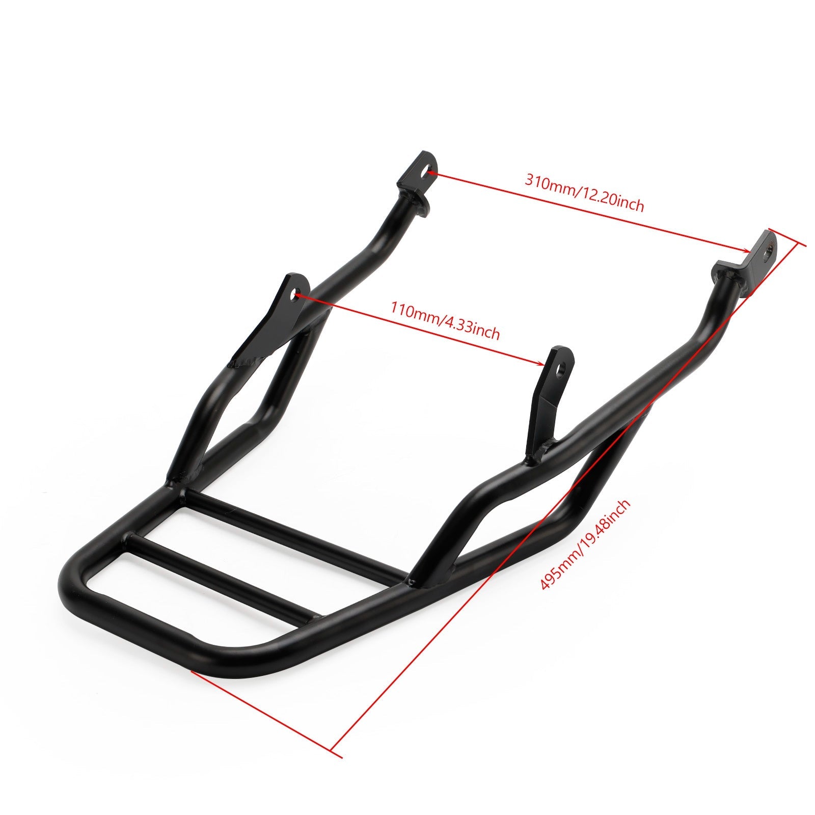 Tube Rear Rack - Black For 2019-2023 Scrambler 1200 XC XE Luggage Carry Rack