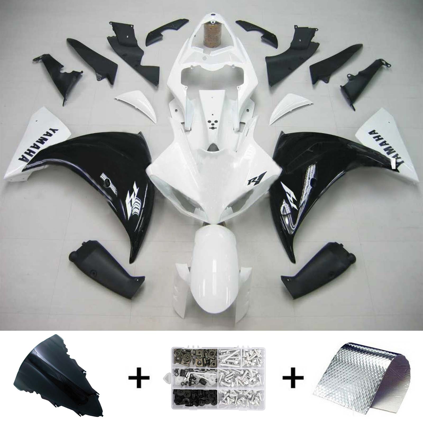 2009-2011 Yamaha YZF 1000 R1 Amotopart Injection Fairing Kit Bodywork Plastic ABS #137