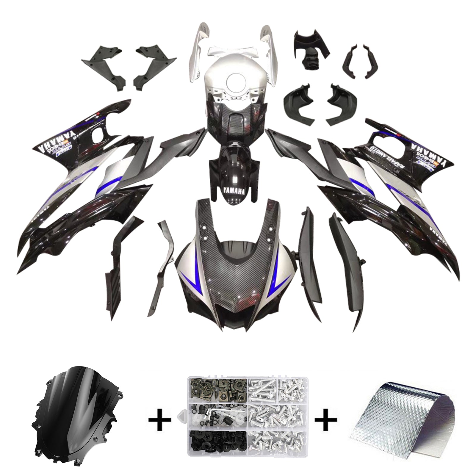 2019-2021 Yamaha YZF-R3 R25 Kit de carenado Carrocería Plástico ABS