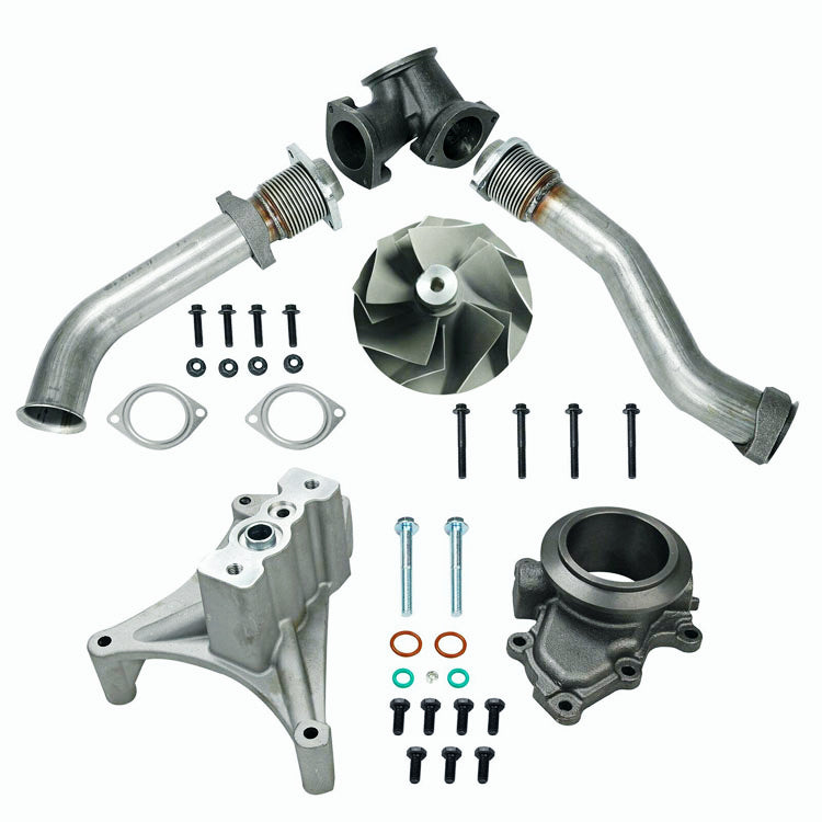 1999.5-2003 Ford 7.3L Powercourse Kit de tuyau d'échappement diesel à soufflet et EBPV