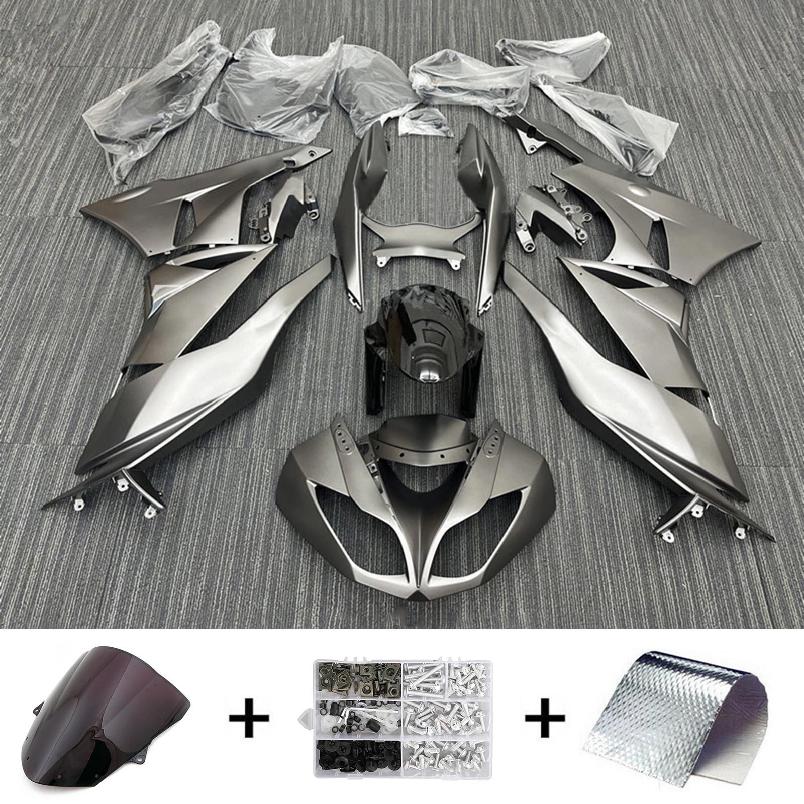 2009-2012 Kawasaki ZX6R 636 Kit de carenado Carrocería Plástico ABS