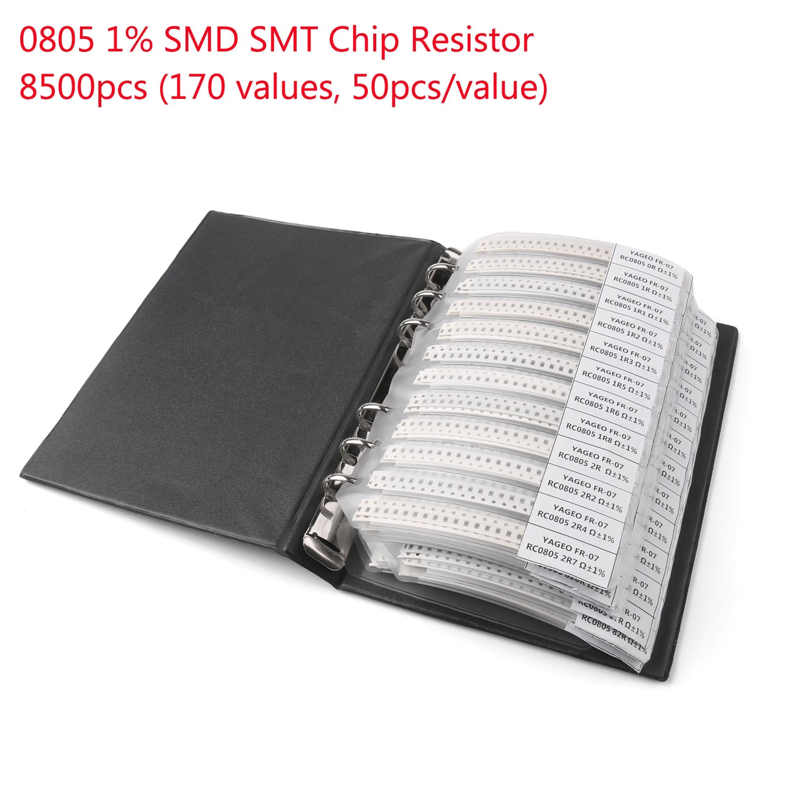 8500PCS 0805 1% SMD Chip SMT Weerstand 170 Waarden Monsterboek YAGEO DIY Kits