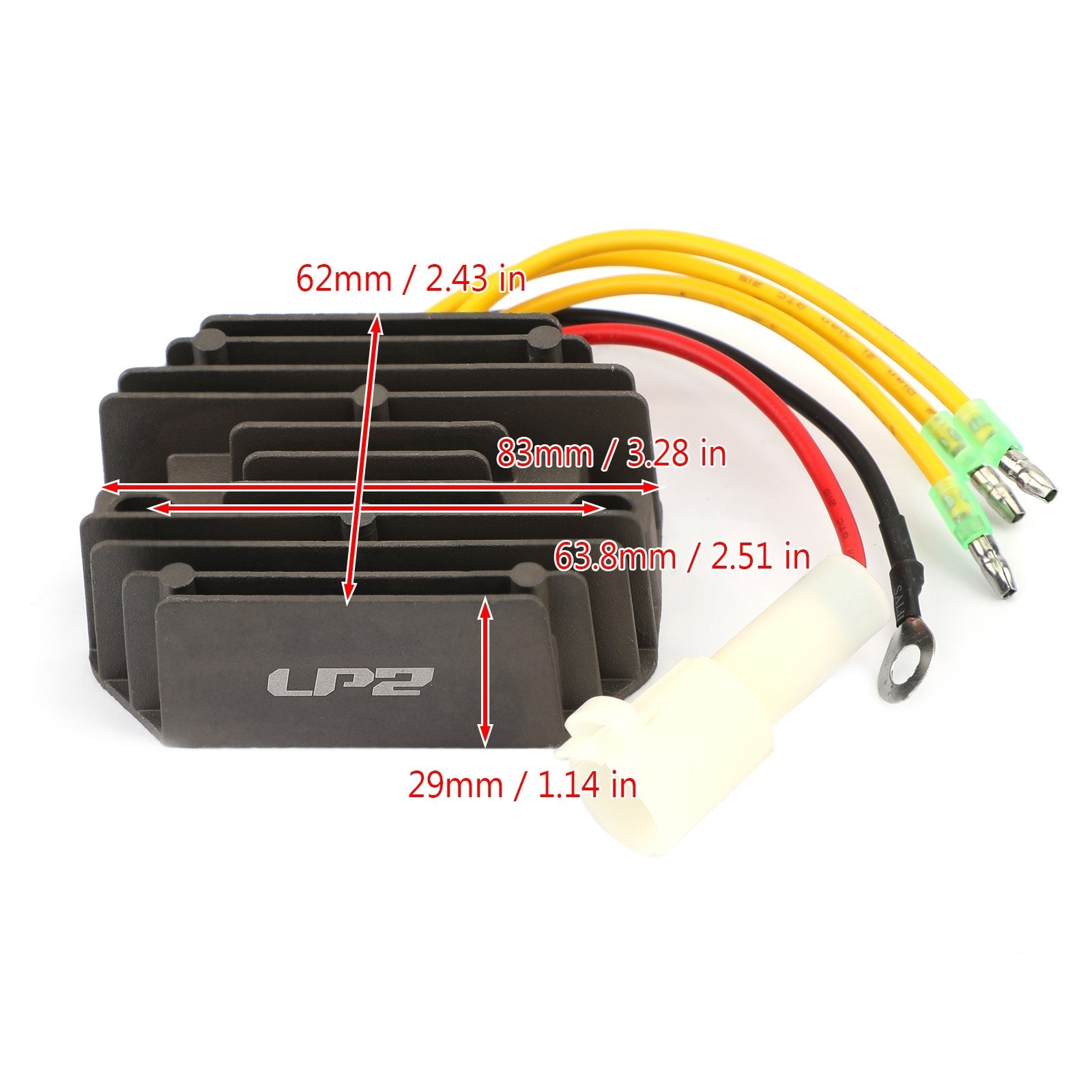 Likeretterspenningsregulator for Tohatsu 4-takts påhengsmotor MFS25A MFS30A 02-05 Generisk