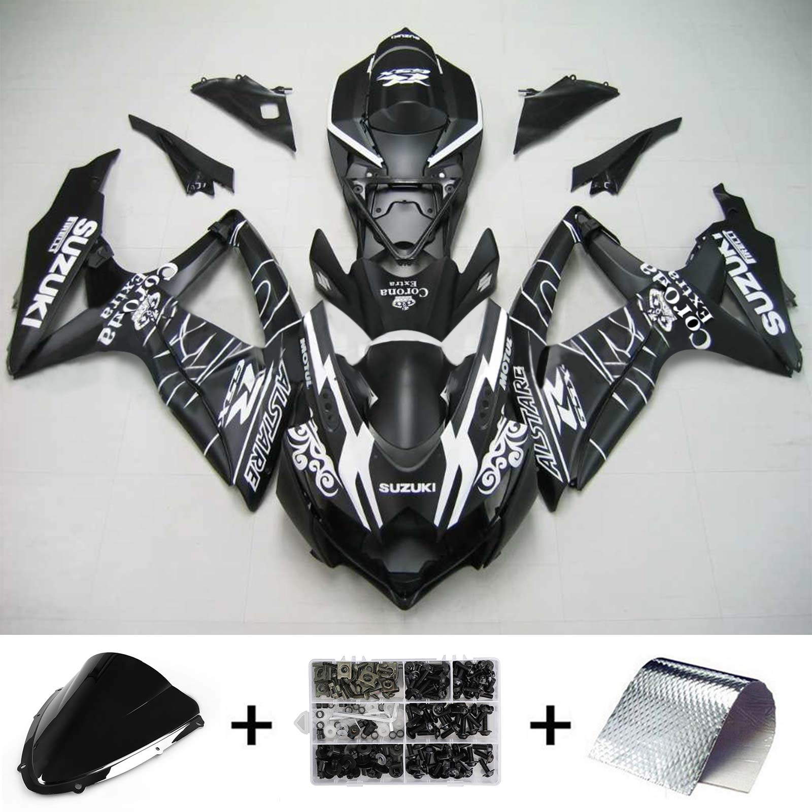 2008-2010 Suzuki GSXR 600/750 K8 Injection Fairing Kit Bodywork Plastic ABS