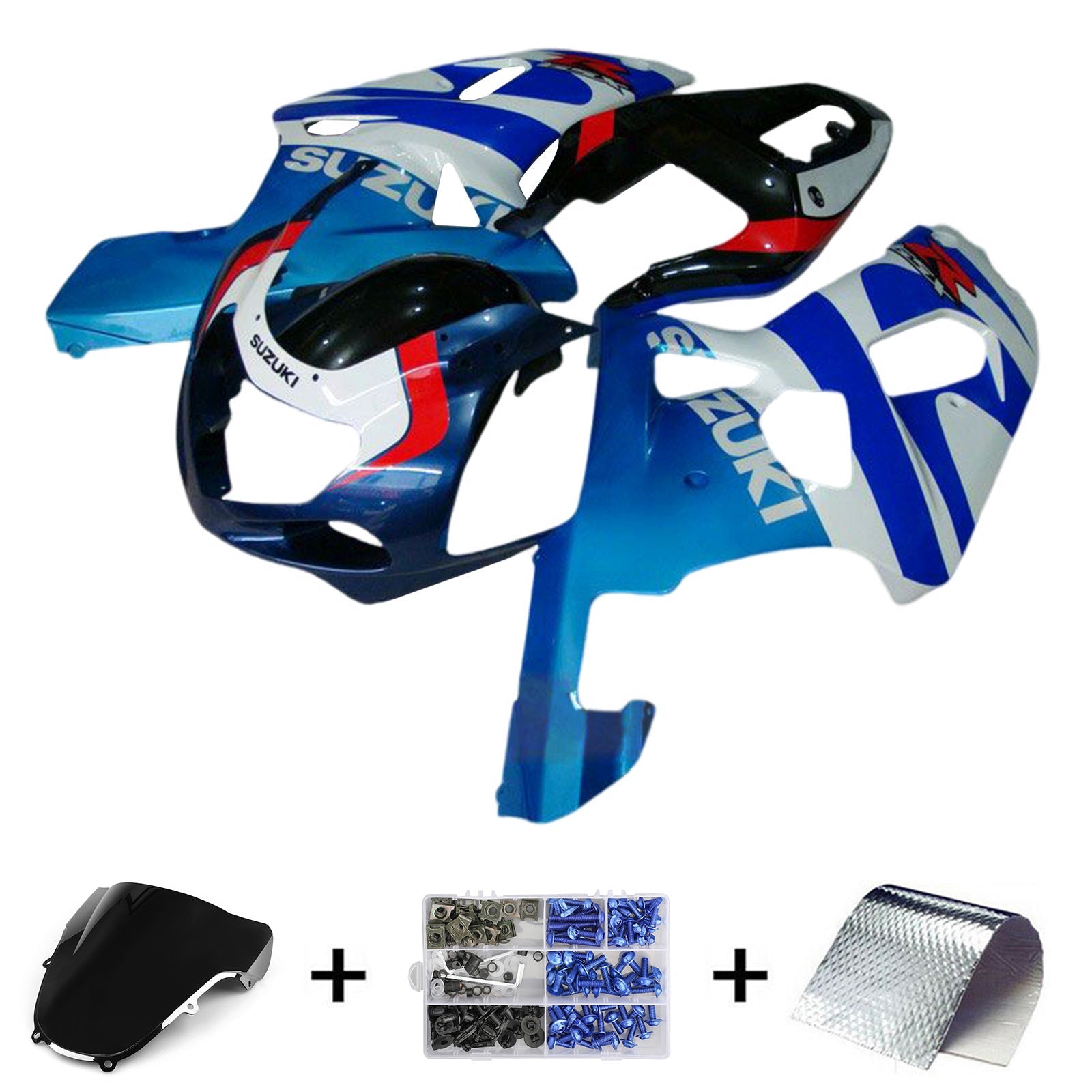 2000-2002 Suzuki GSXR1000 K1 K2 Kit de carénage carrosserie plastique ABS