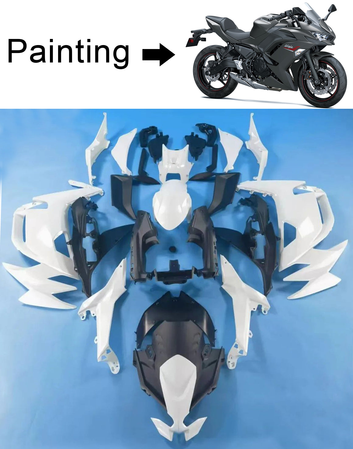 2020-2023 Kawasaki ER-6F Ninja650 Amotopart Injection Fairing Kit Bodywork ABS #101