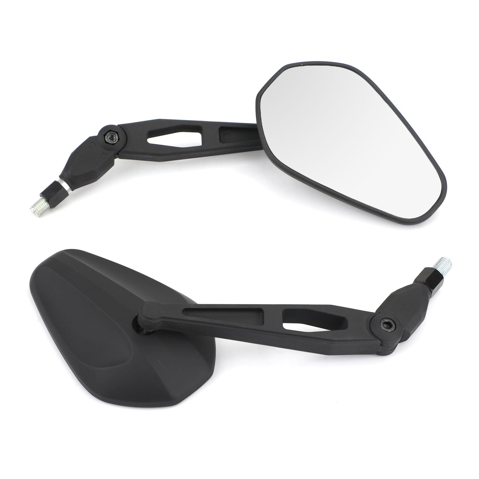 New Nylon M10 10Mm Rearview Side Mirrors Pair For Motorcycle Motorbike Custom Generic