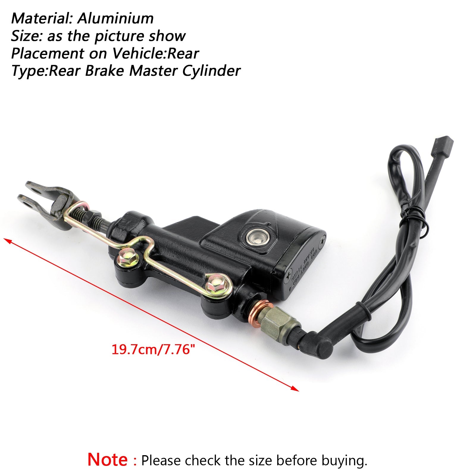 1 Piece Rear Brake Master Cylinder For Apulia APR125-2 APR125-2F APR150-2 Generic