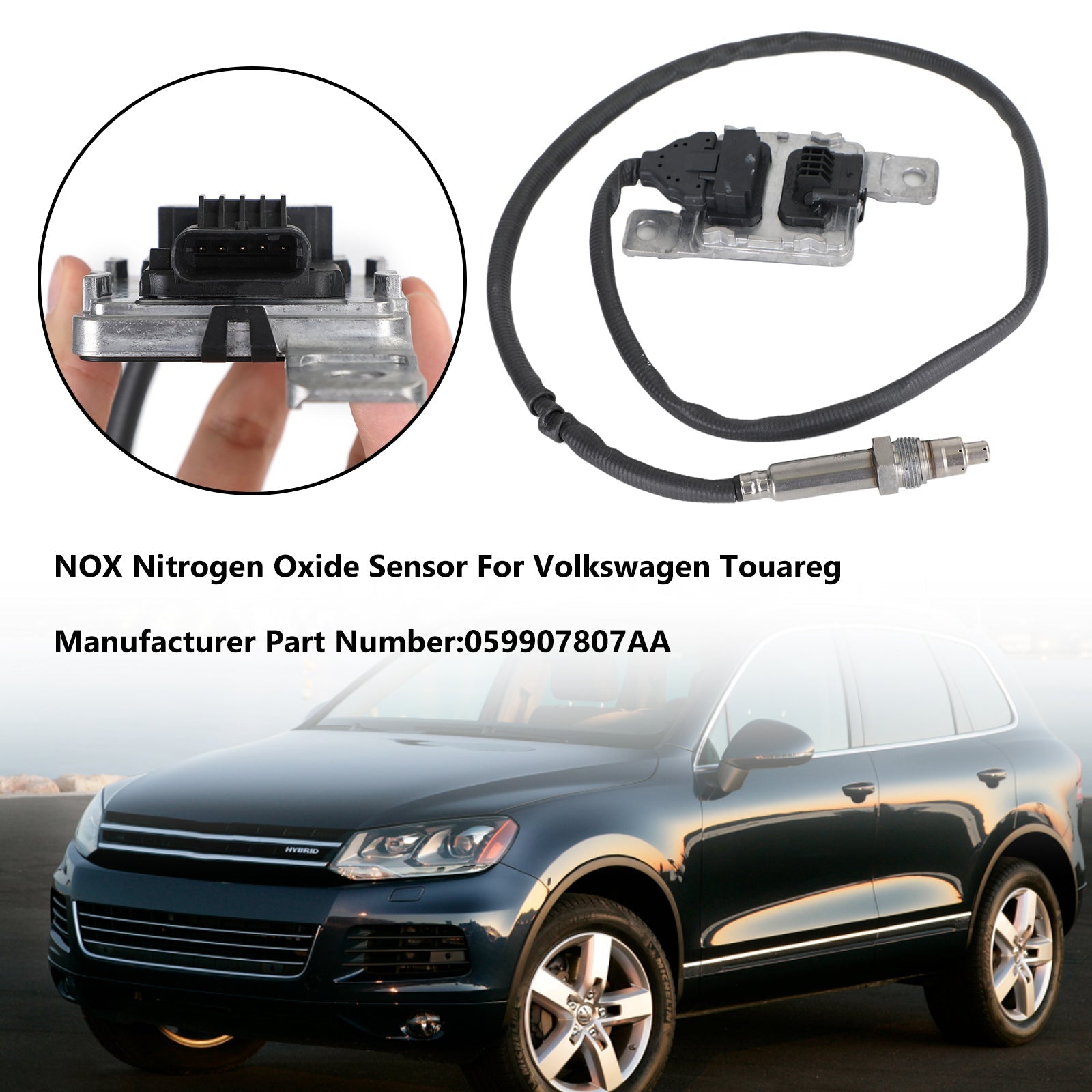 Capteur d'oxyde d'azote NOX 059907807AA pour Volkswagen Touareg 2015-2018 générique