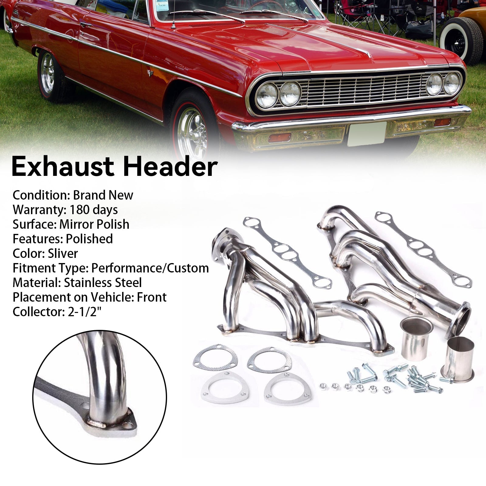 1964-1977 Chevrolet Chevelle Small Block Manifold Headers