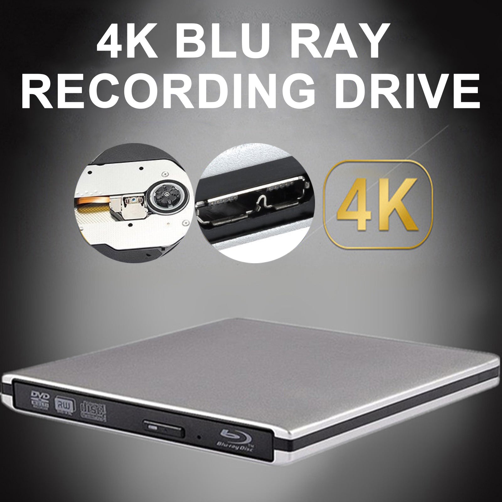 Genuine Bluray Burner External USB 3.0 Player BD DVD CD Recorder Cable Drive