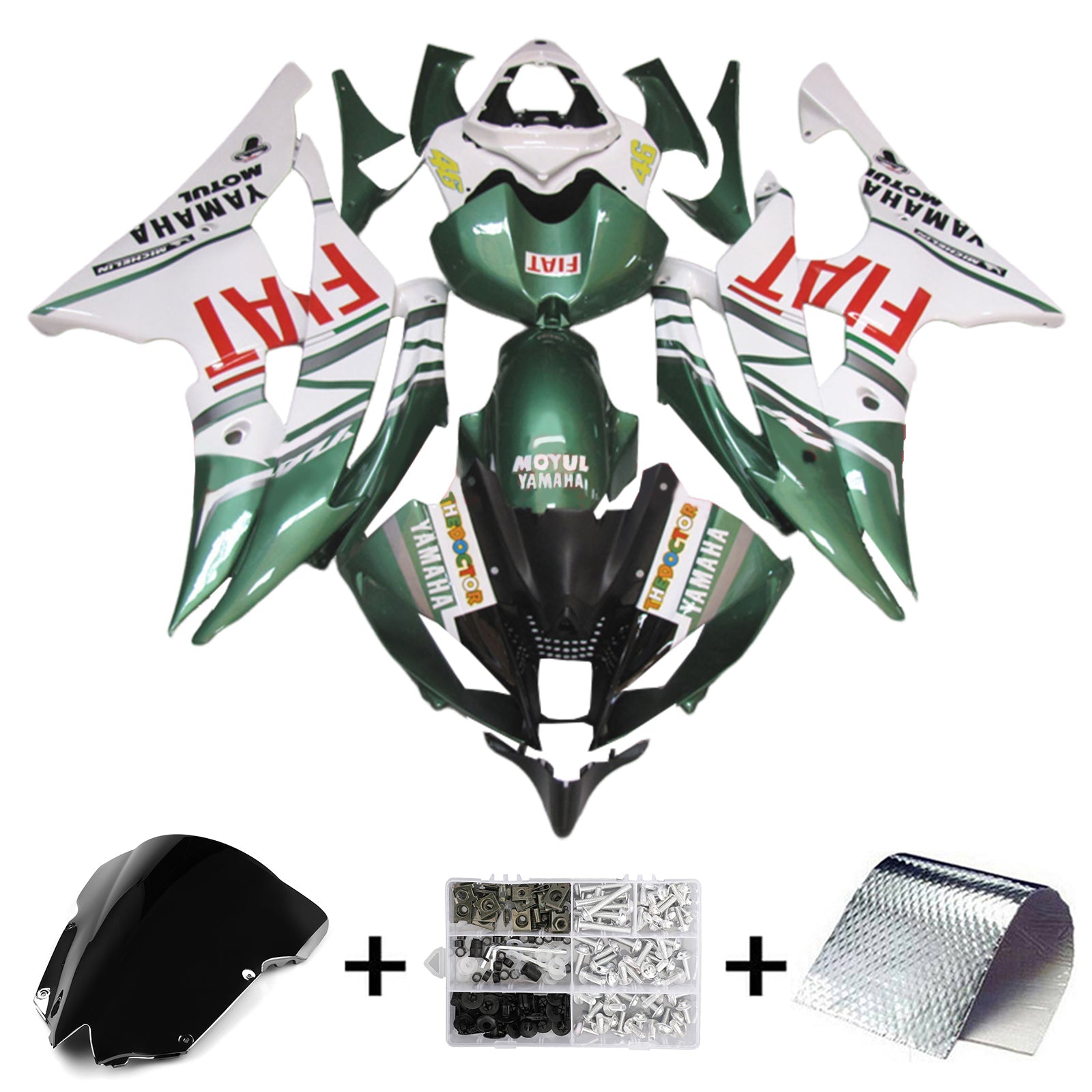 2008-2016 Yamaha YZF 600 R6 Kit de carenado Carrocería Plástico ABS